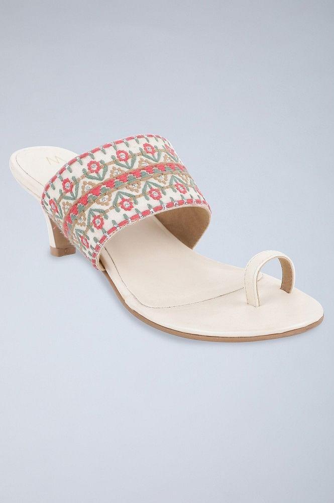 W Ecru Almond Toe Kitten Heel-WDale - wforwoman