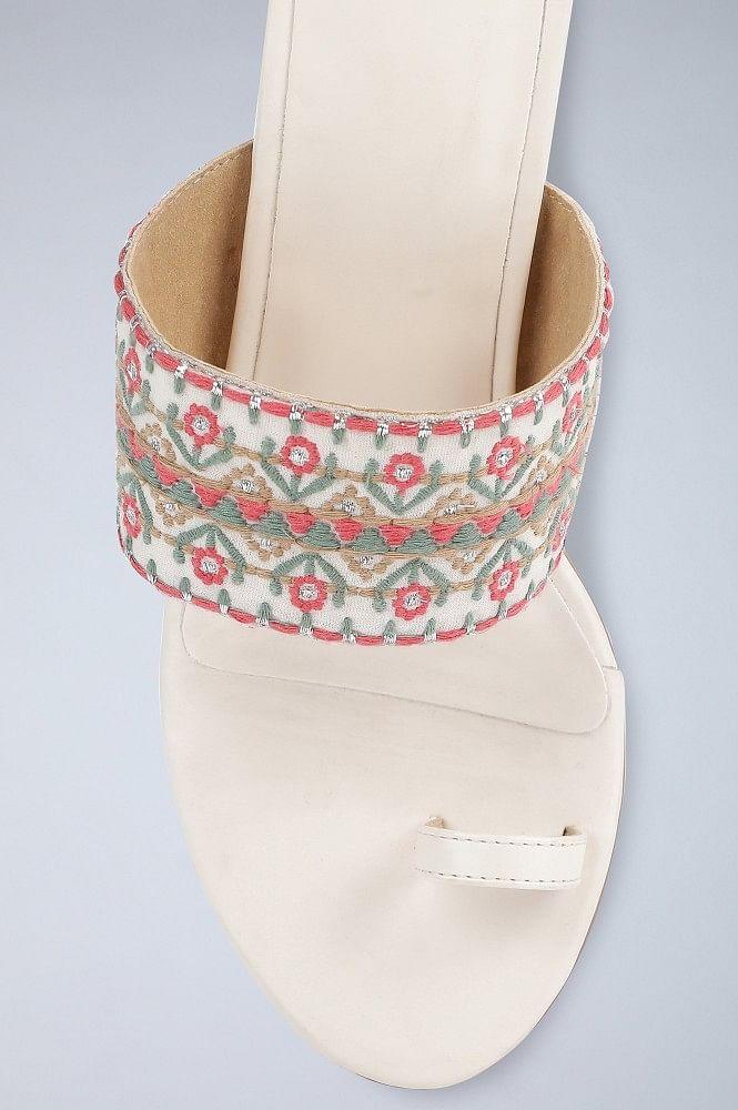 W Ecru Almond Toe Kitten Heel-WDale - wforwoman