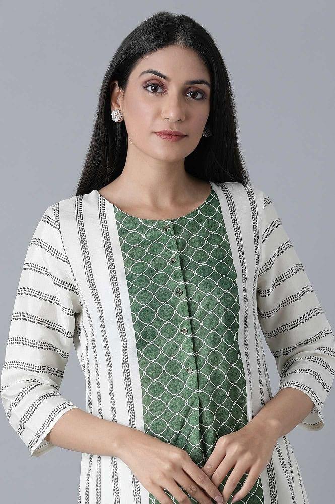 Ecru Straight kurta - wforwoman