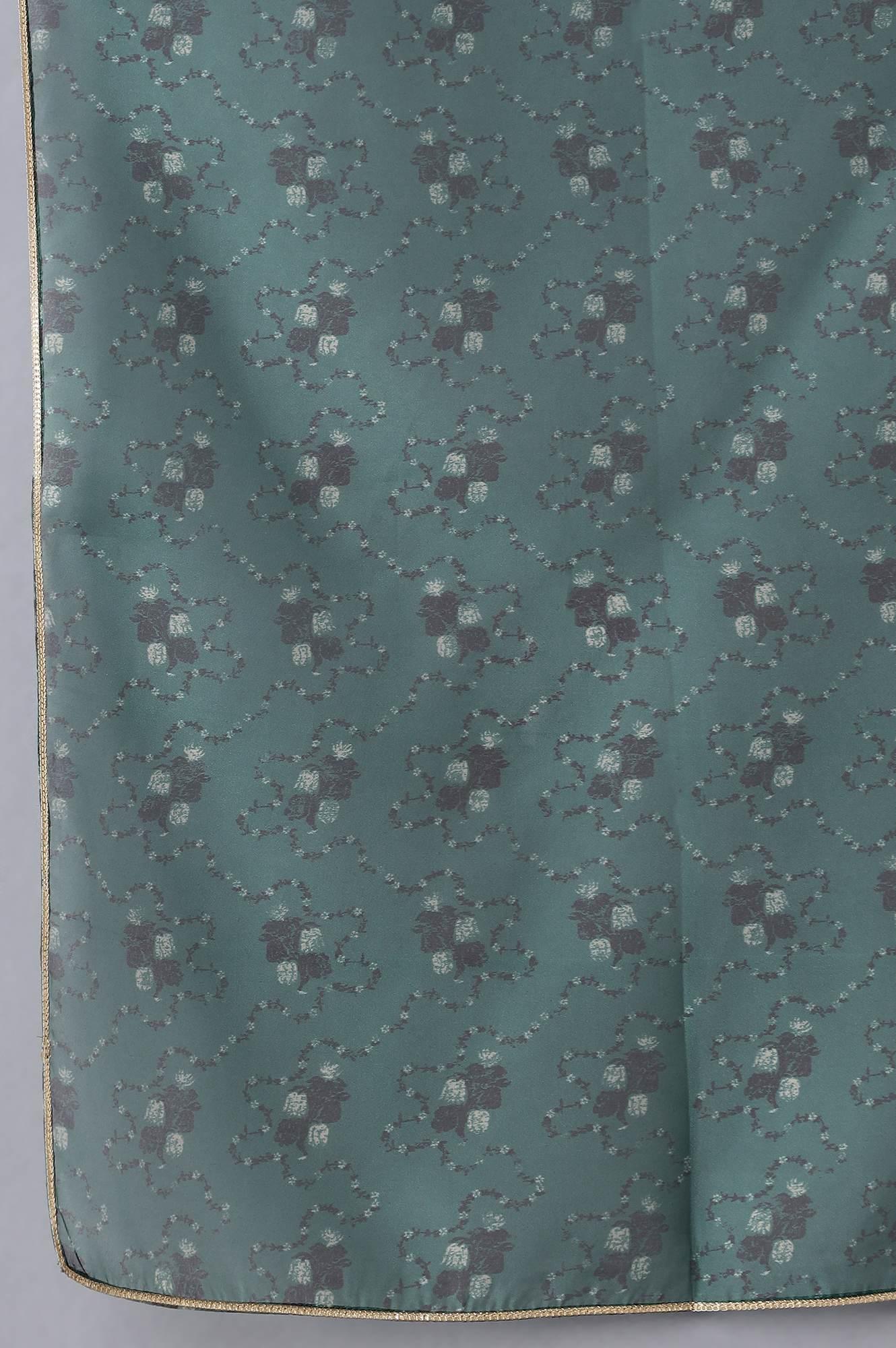 Green kurta-Slim Pant- Dupatta Set - wforwoman