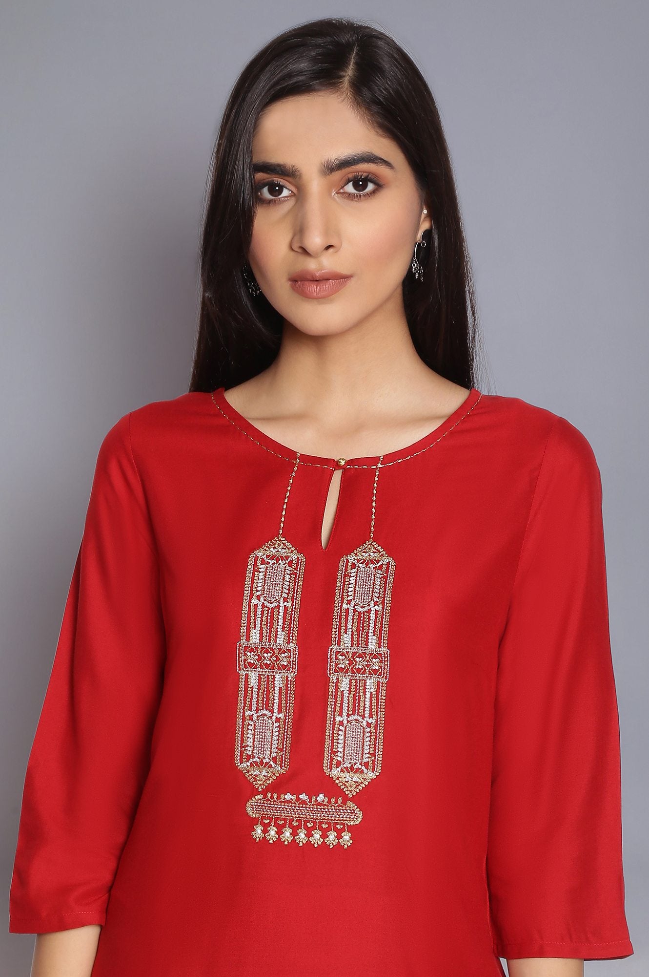 Rich Red Light Festive kurta