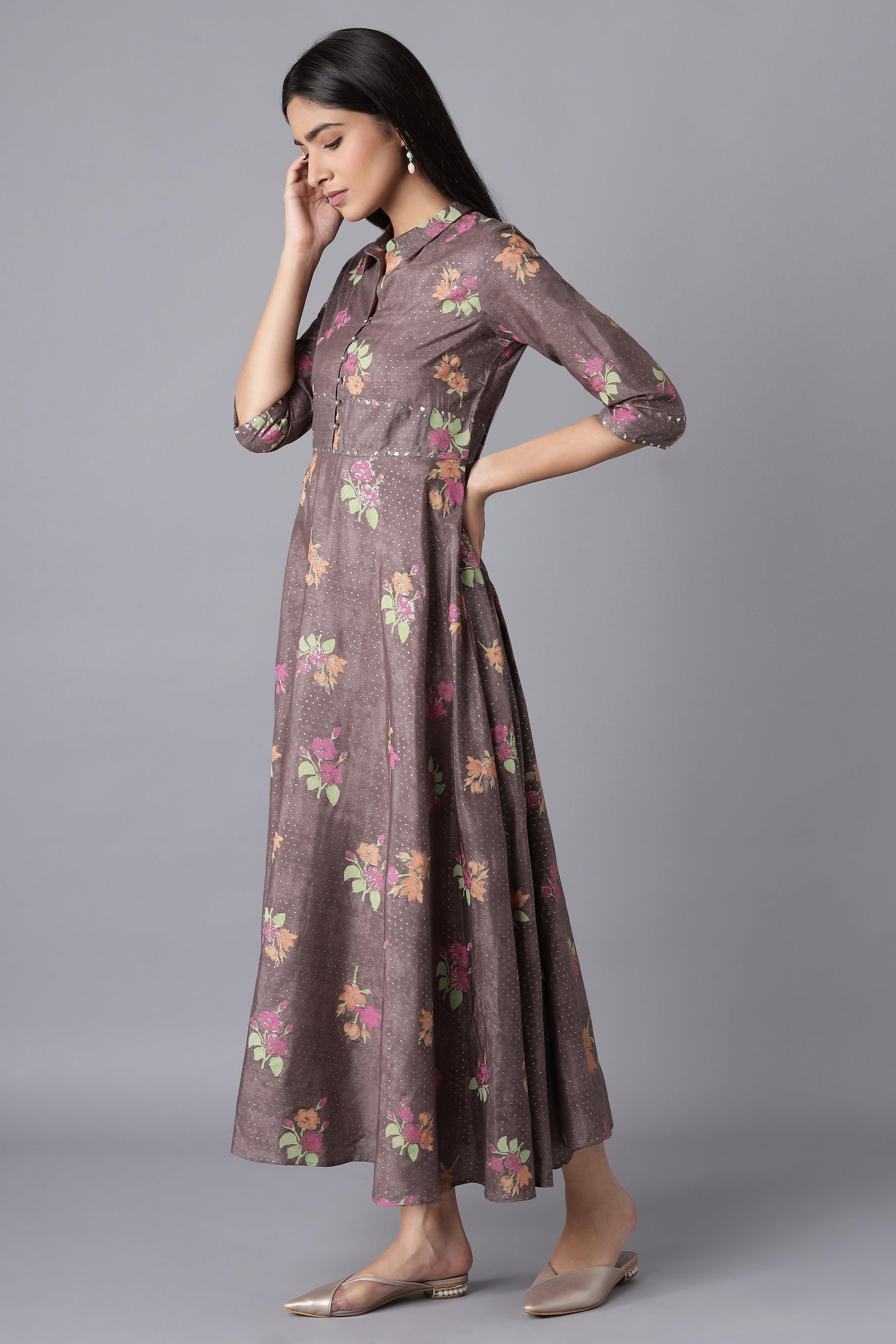 Purple Shirt Dress - wforwoman