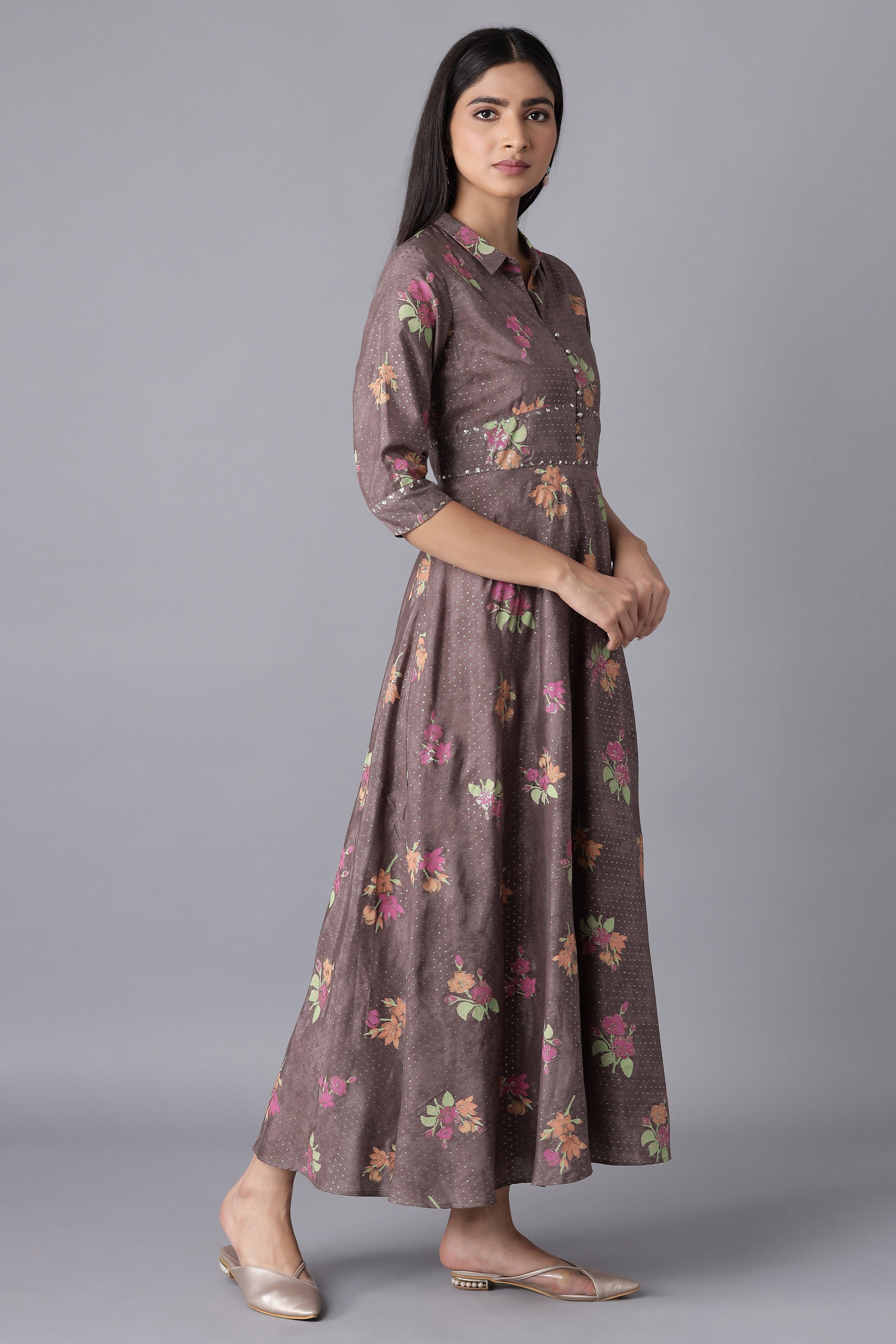 Purple Shirt Dress - wforwoman