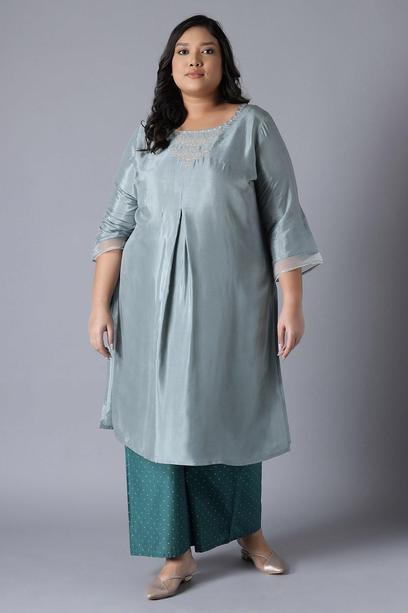 Dark Green Polka Print Parallel Pants - wforwoman