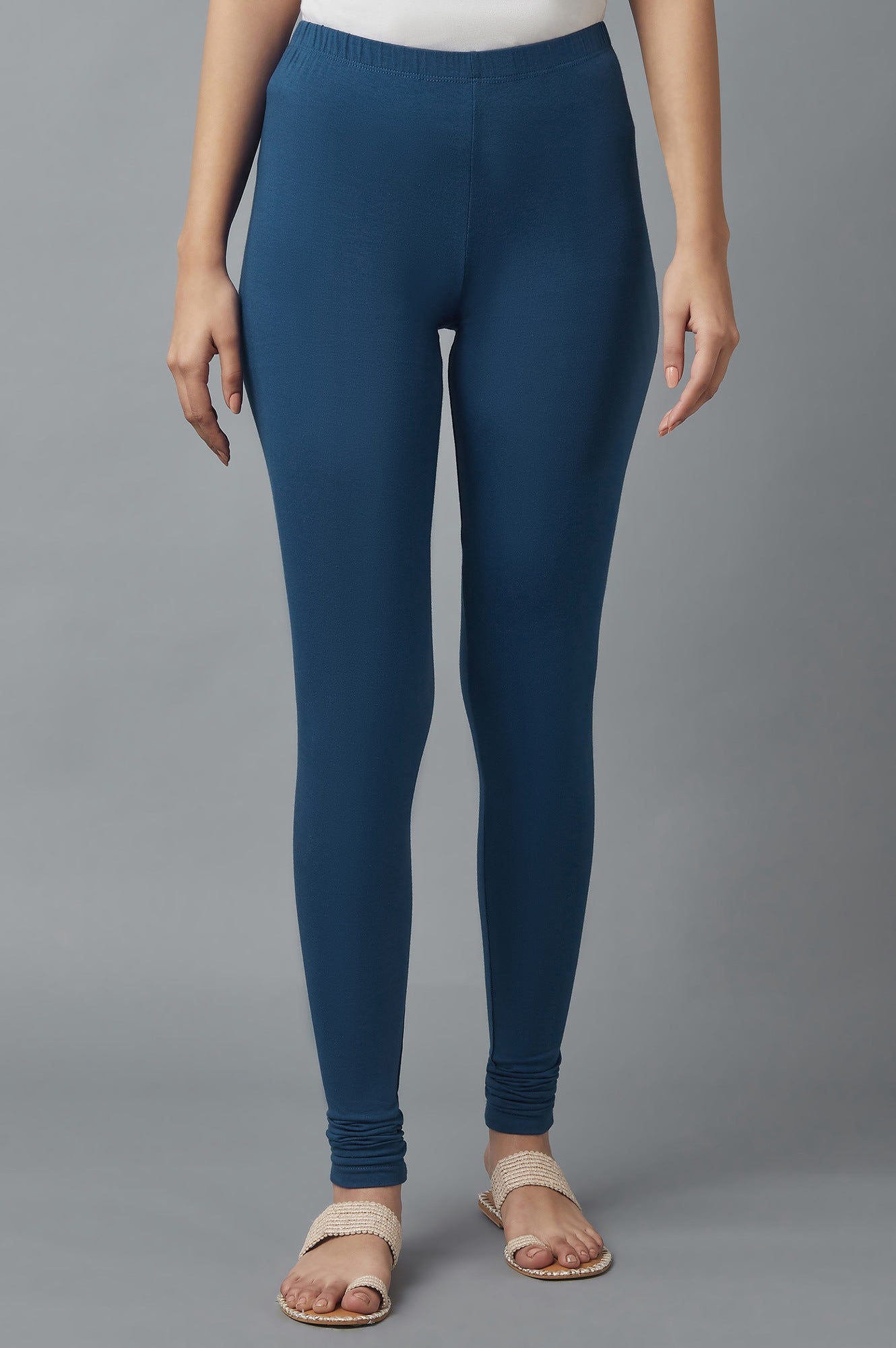 Navy Blue Skin Fit Churidar