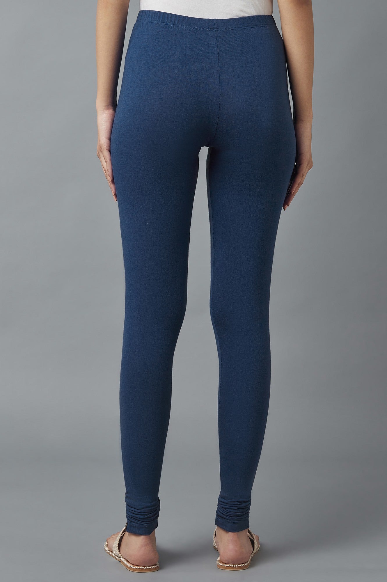 Navy Blue Skin Fit Churidar