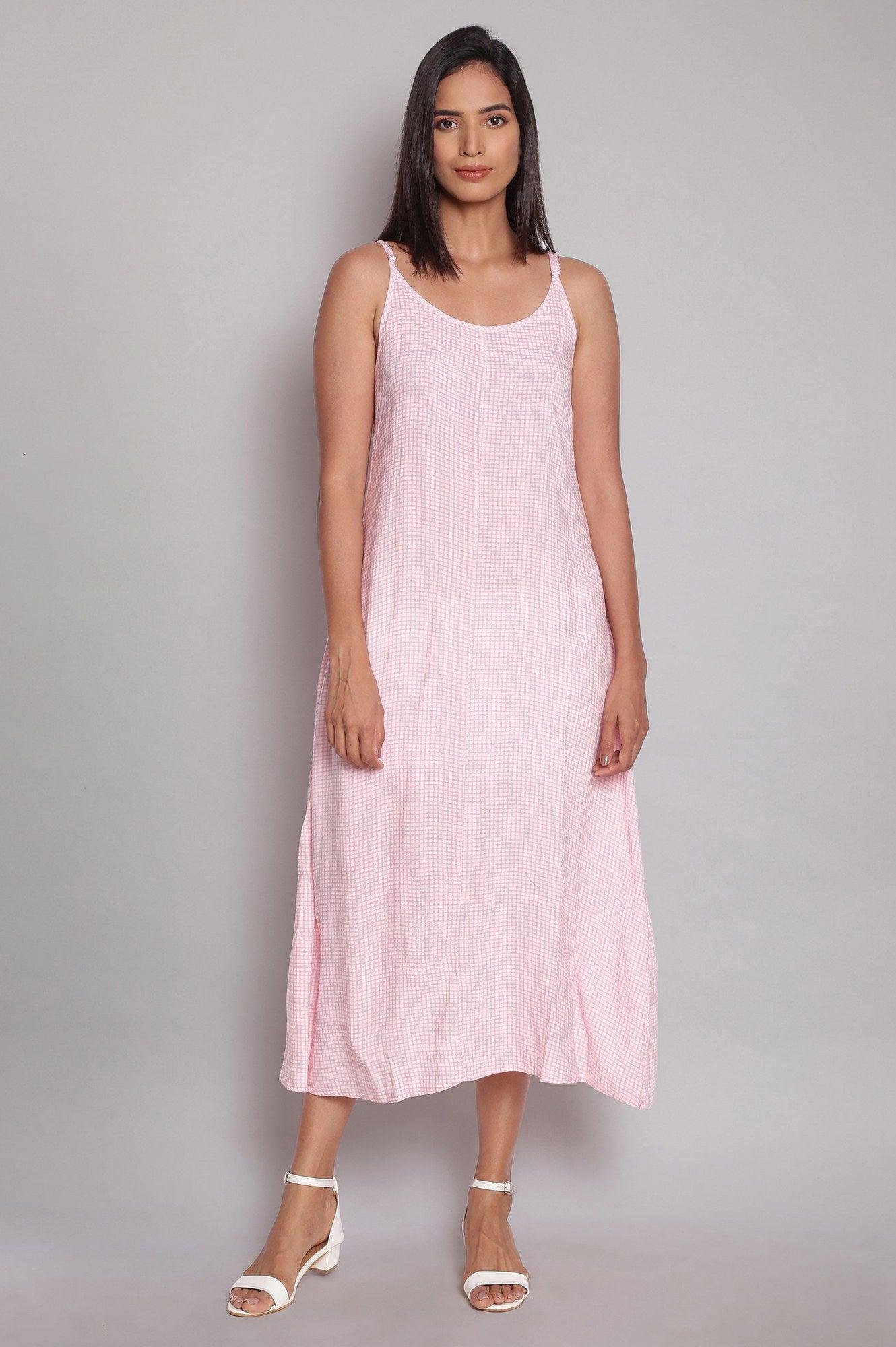 Ecru Layered Dress with Multicoloured Print - wforwoman