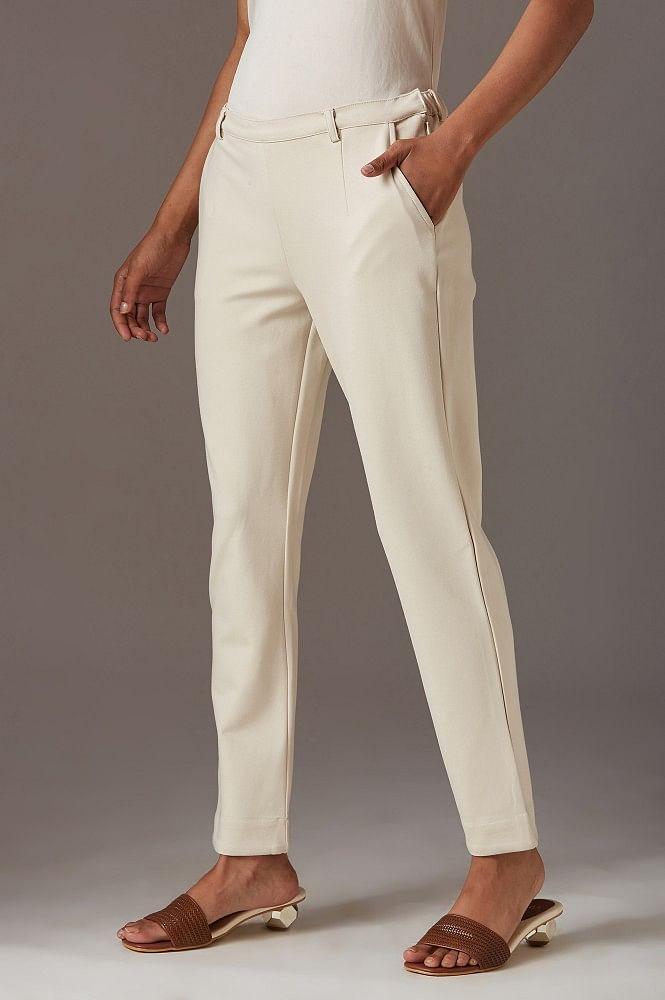 Beige Slim Pants - wforwoman