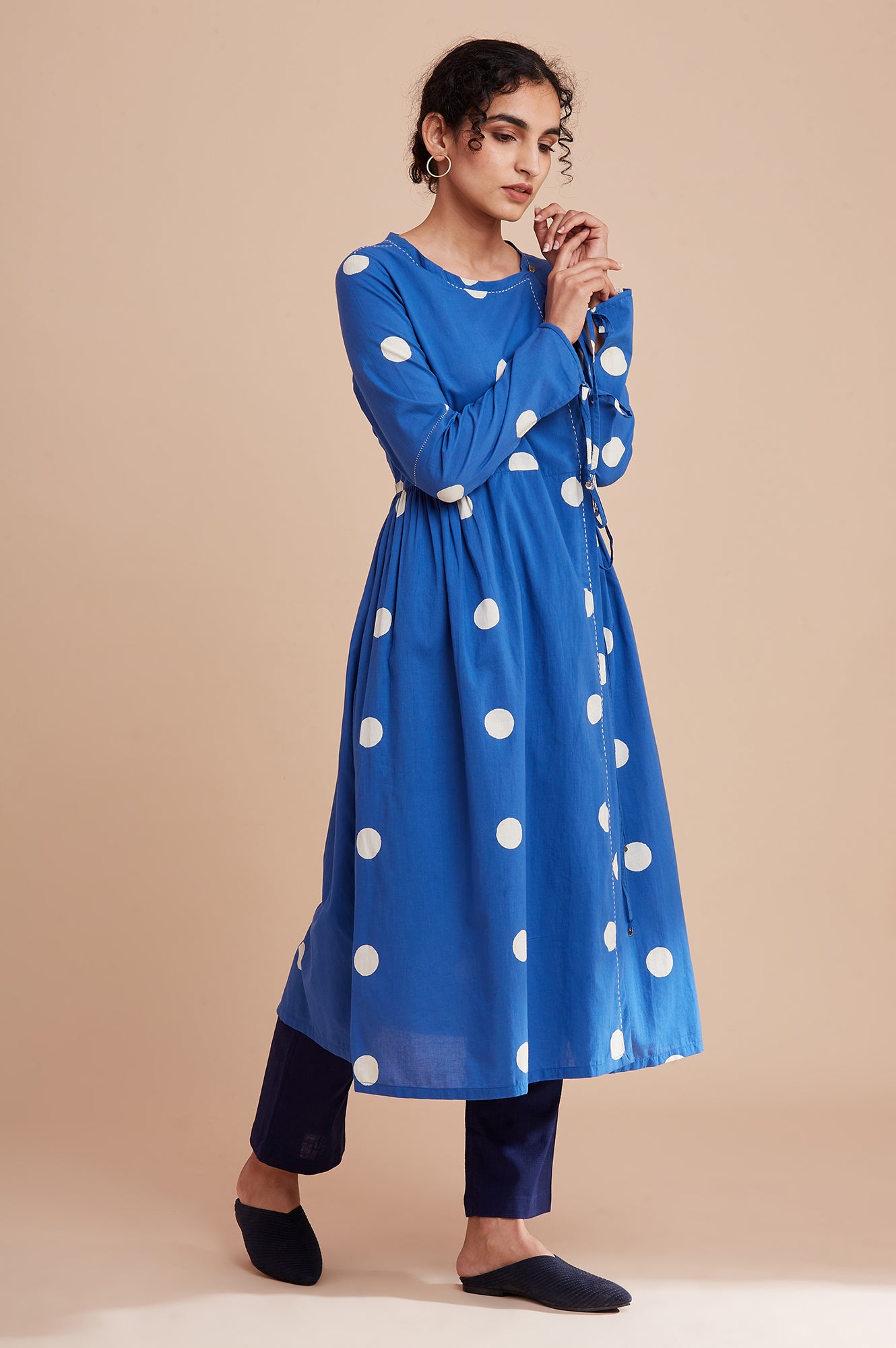 Indigo Hand Block Print kurta