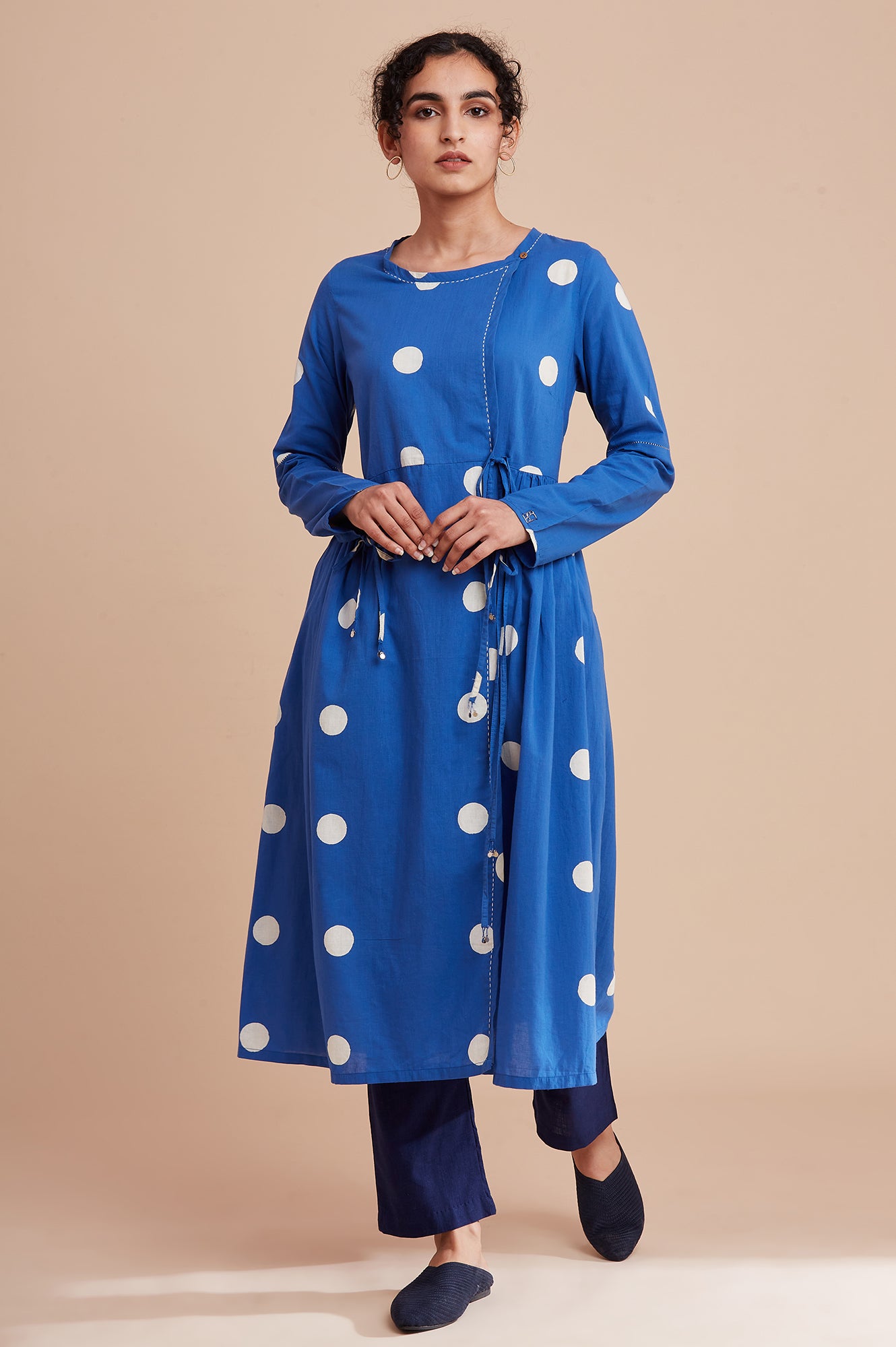 Indigo Hand Block Print kurta