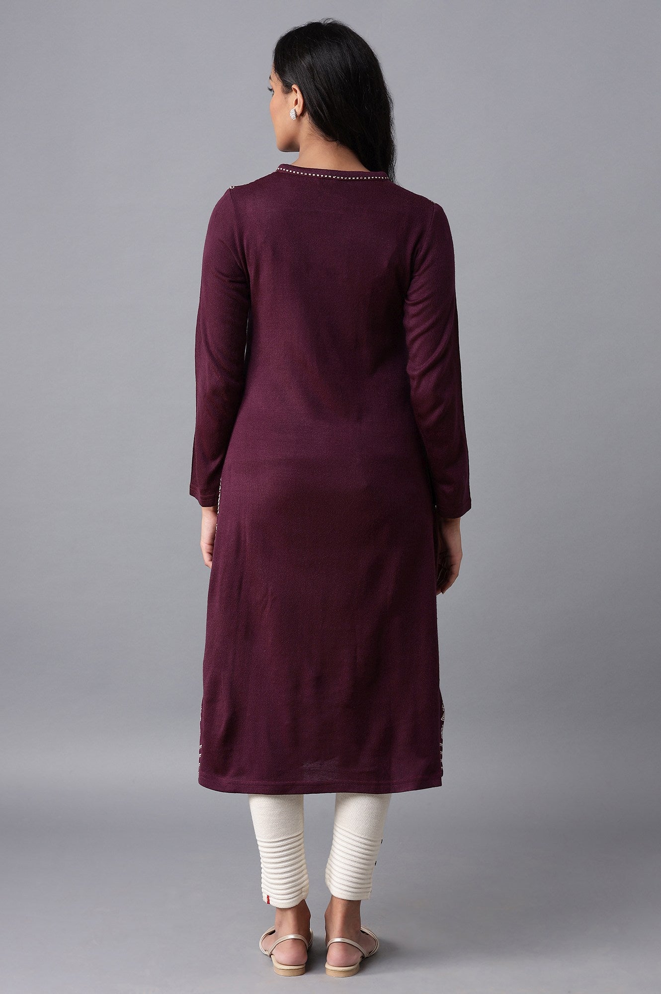 Purple Winter kurta