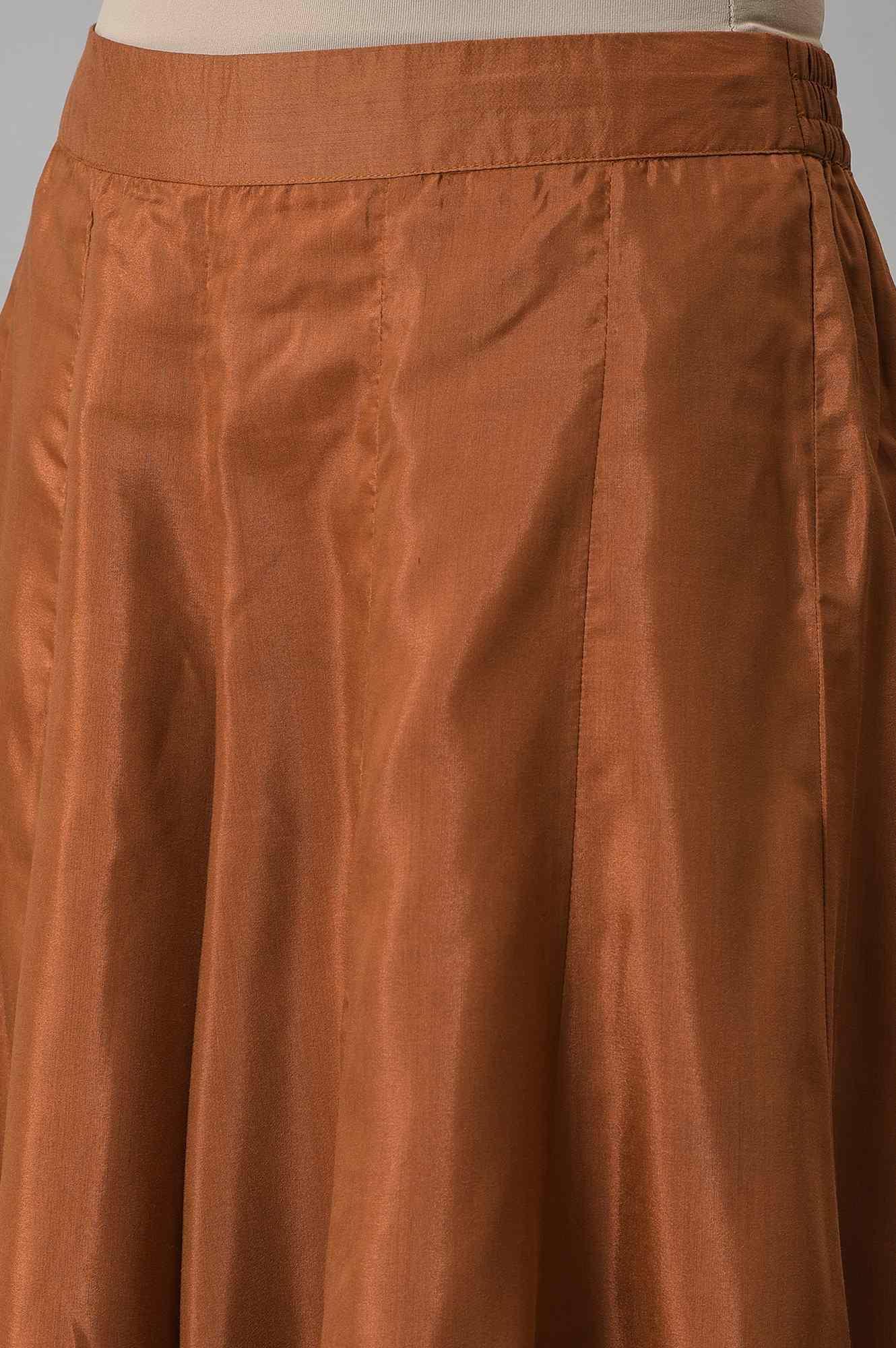 Mustard Embroidered kurta In Round Neck With Sharara And Dupatta Set - wforwoman