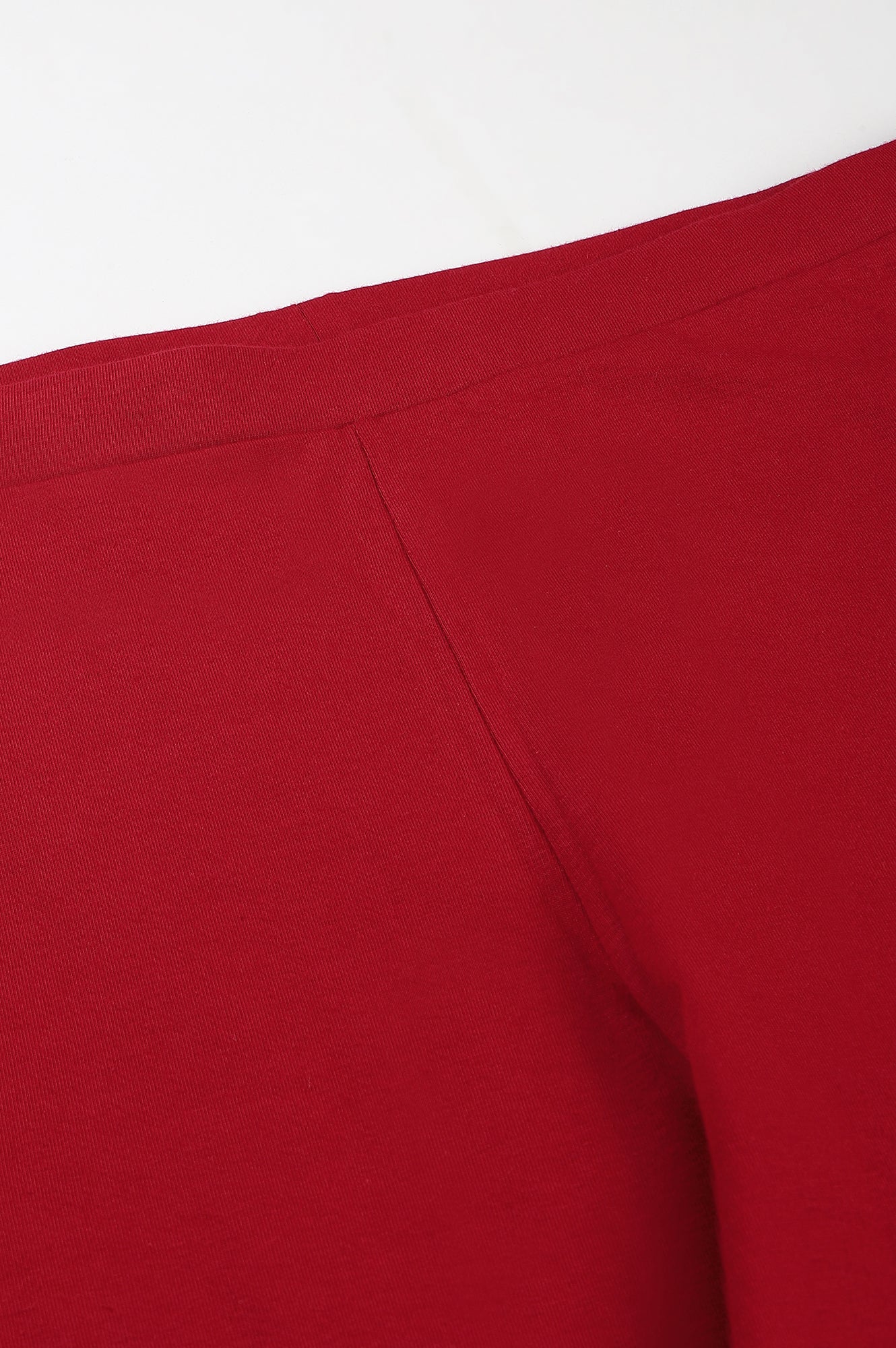 Red Knitted Cotton Lycra Tights