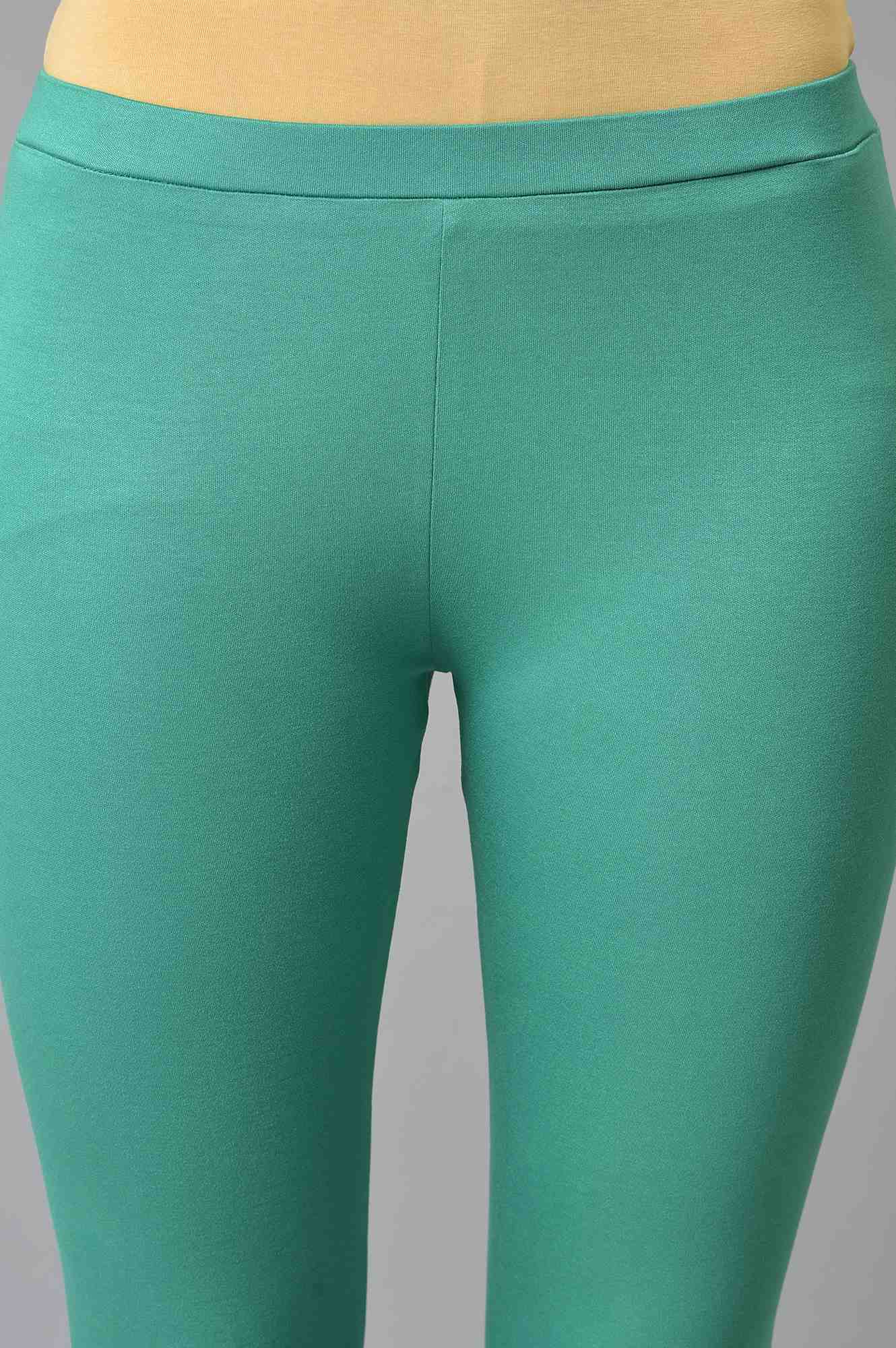 Green Knitted Women Tights