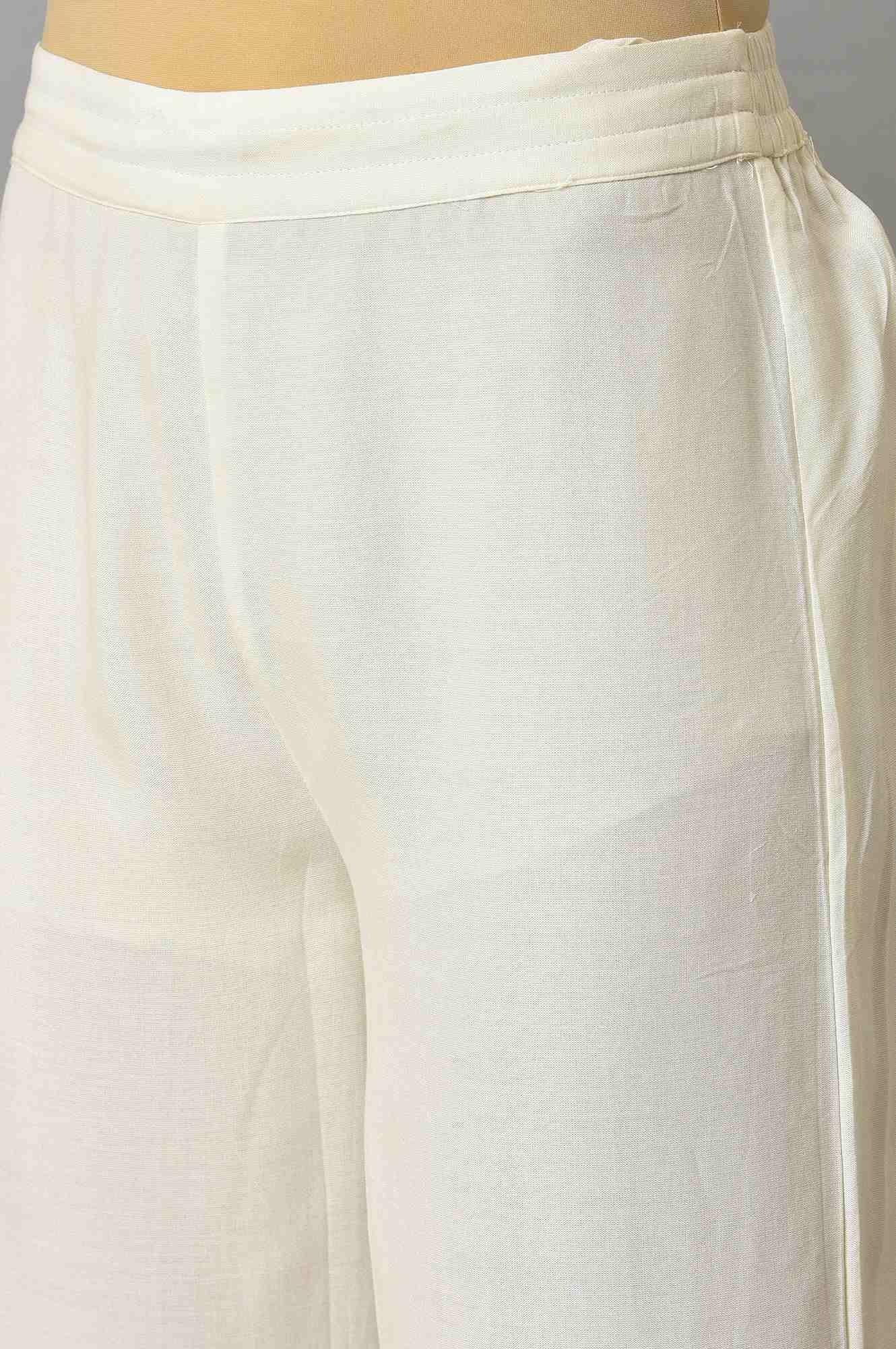 Dusky Purple Floral Printed kurta With Ecru Parallel Pants And Printed Dupatta - wforwoman