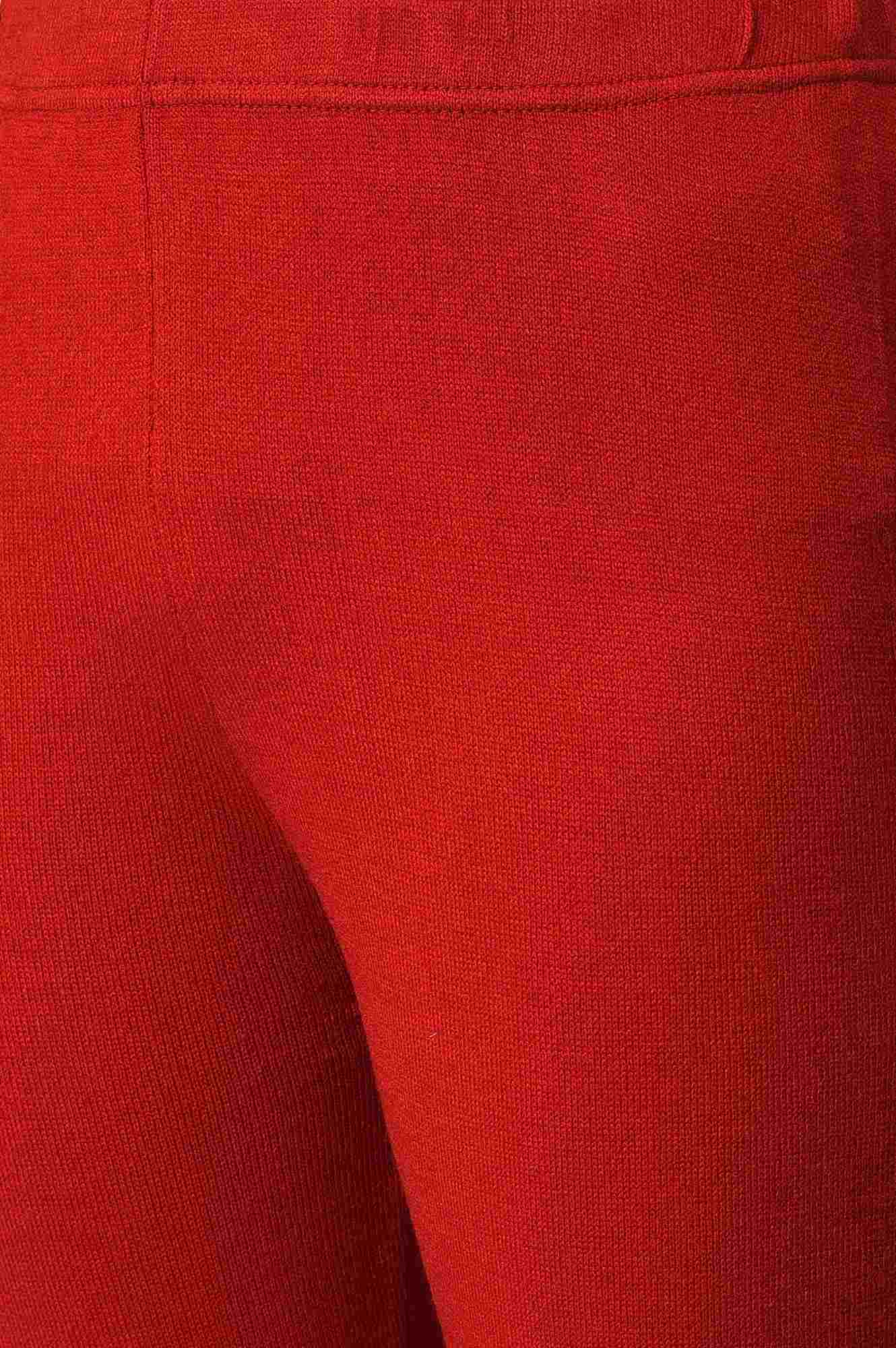 Red Solid Skinny Tights With Elasticated Waistband
