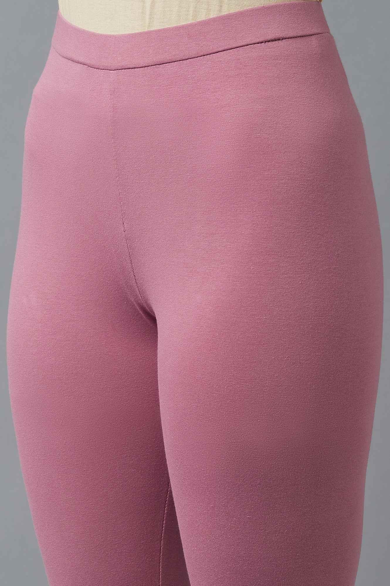 Olive Green Gillet, Purple kurta and Tights Set - wforwoman