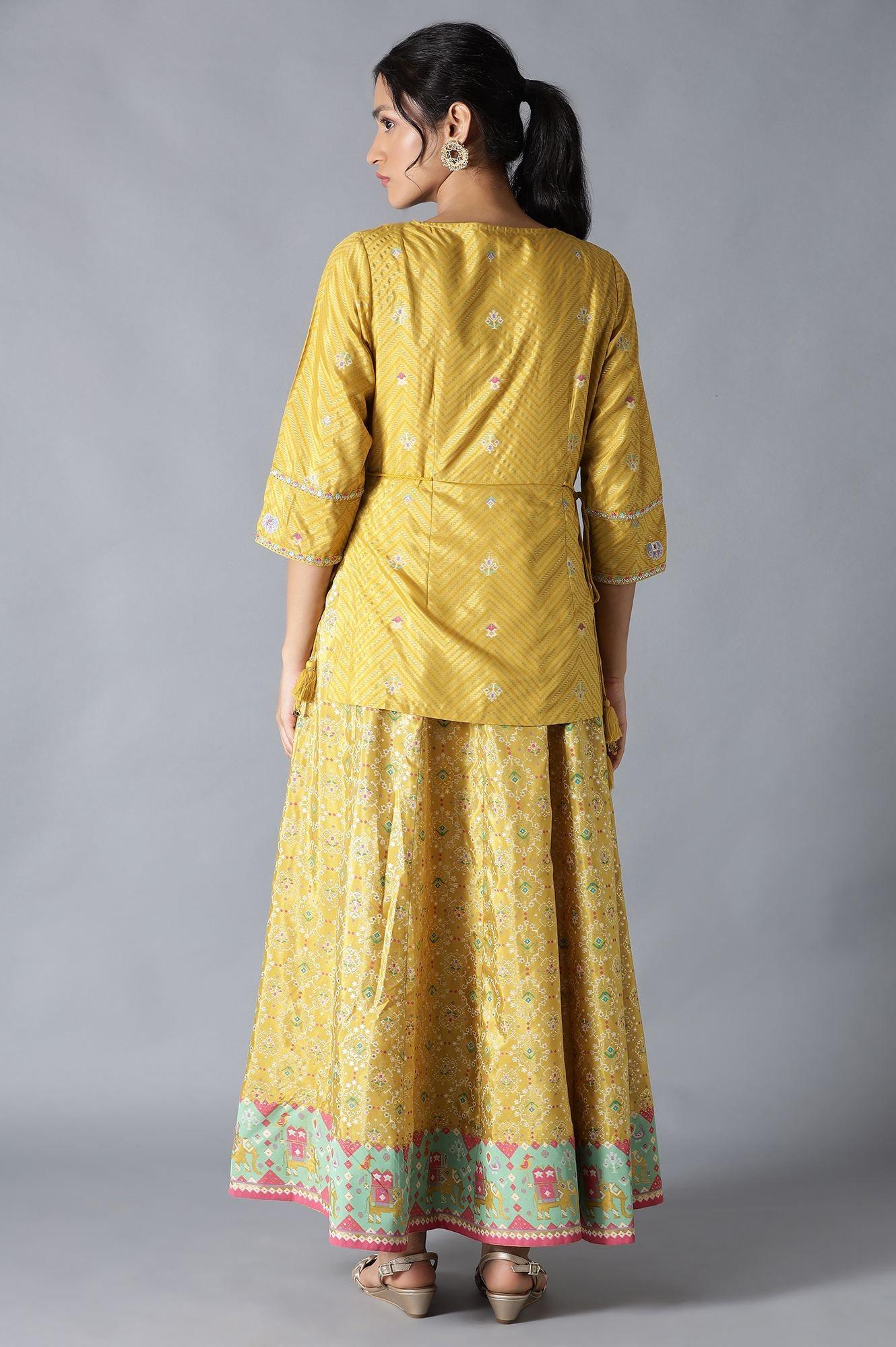 Yellow Printed Attached &