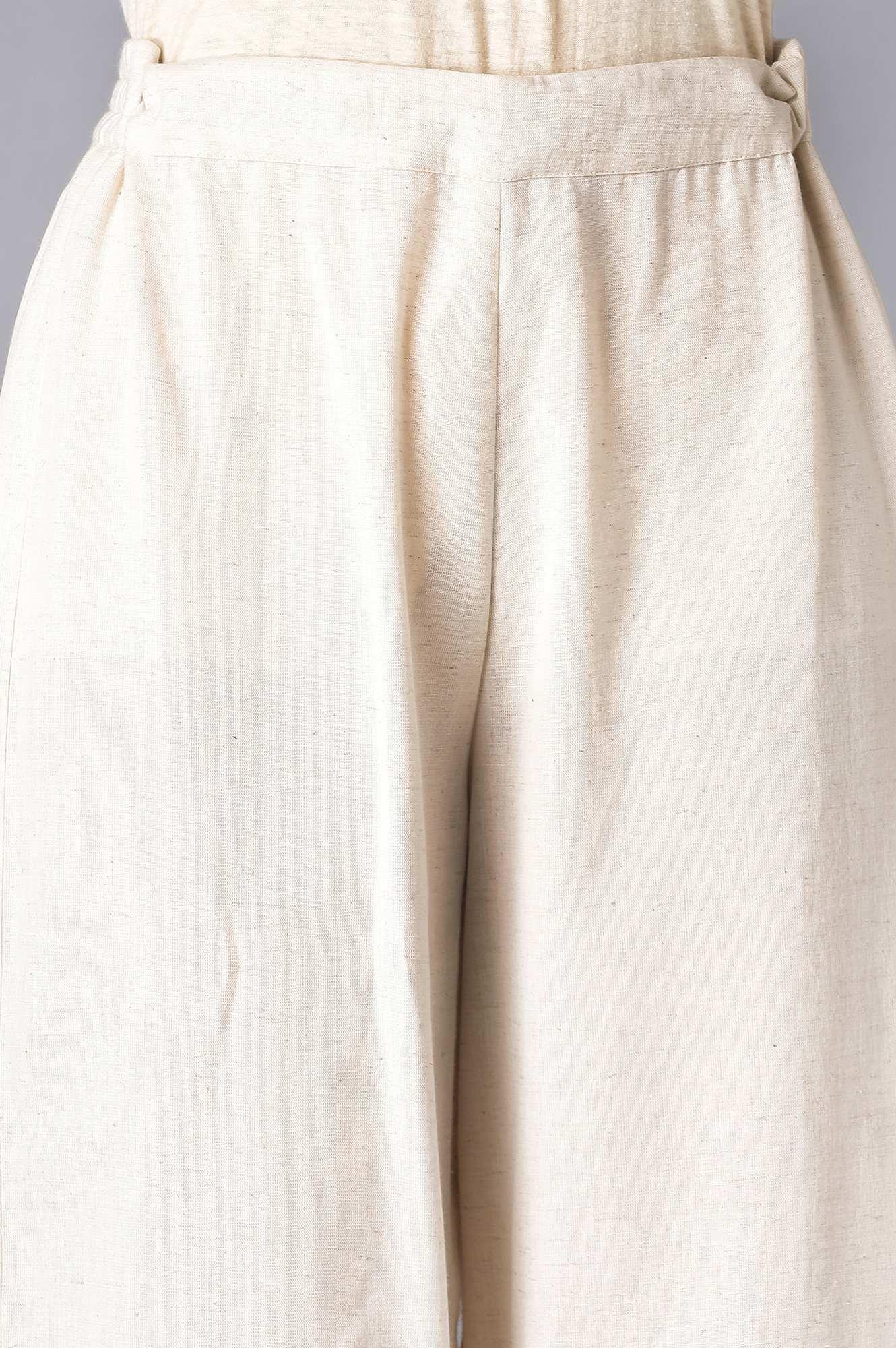 Pink Embroidered kurta & Parallel Pants Set - wforwoman