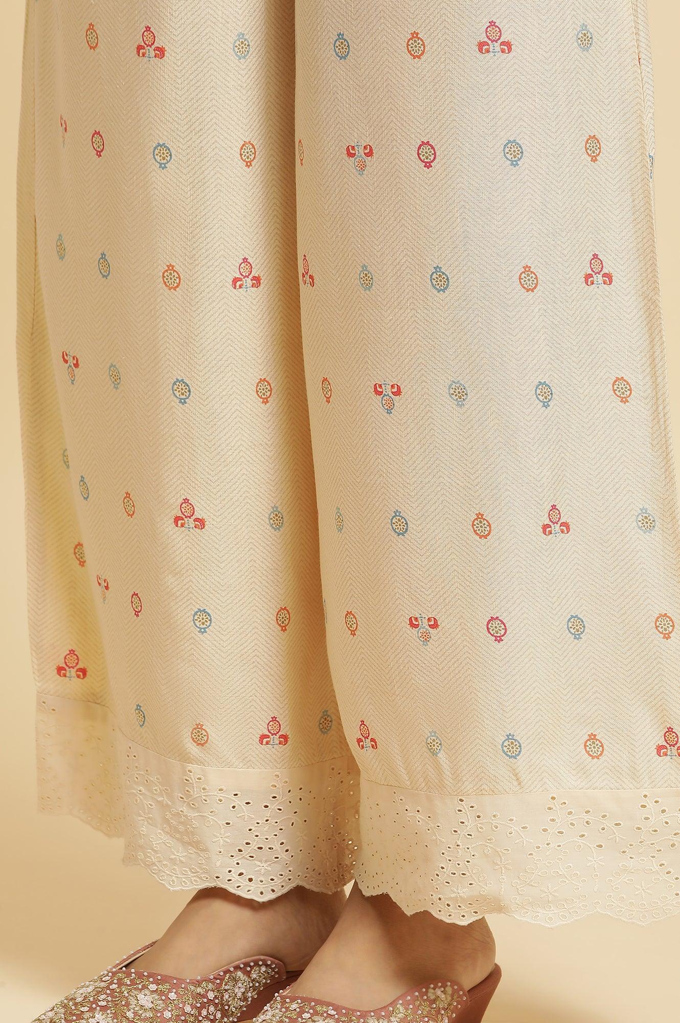 Multi-Coloured Kurta & Parallel Pants Set - wforwoman