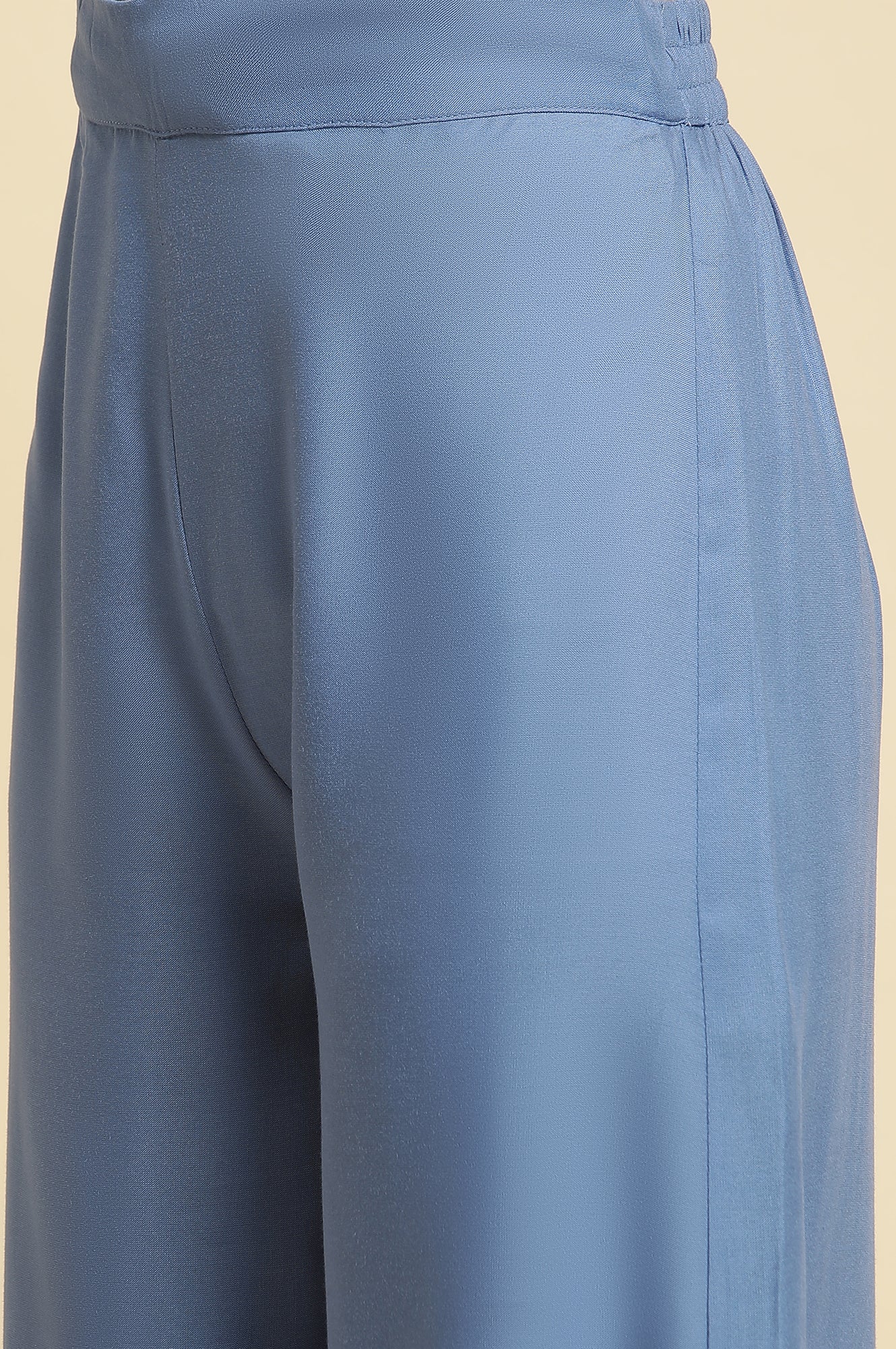 Blue Printed Kurta & Parallel Pants Set