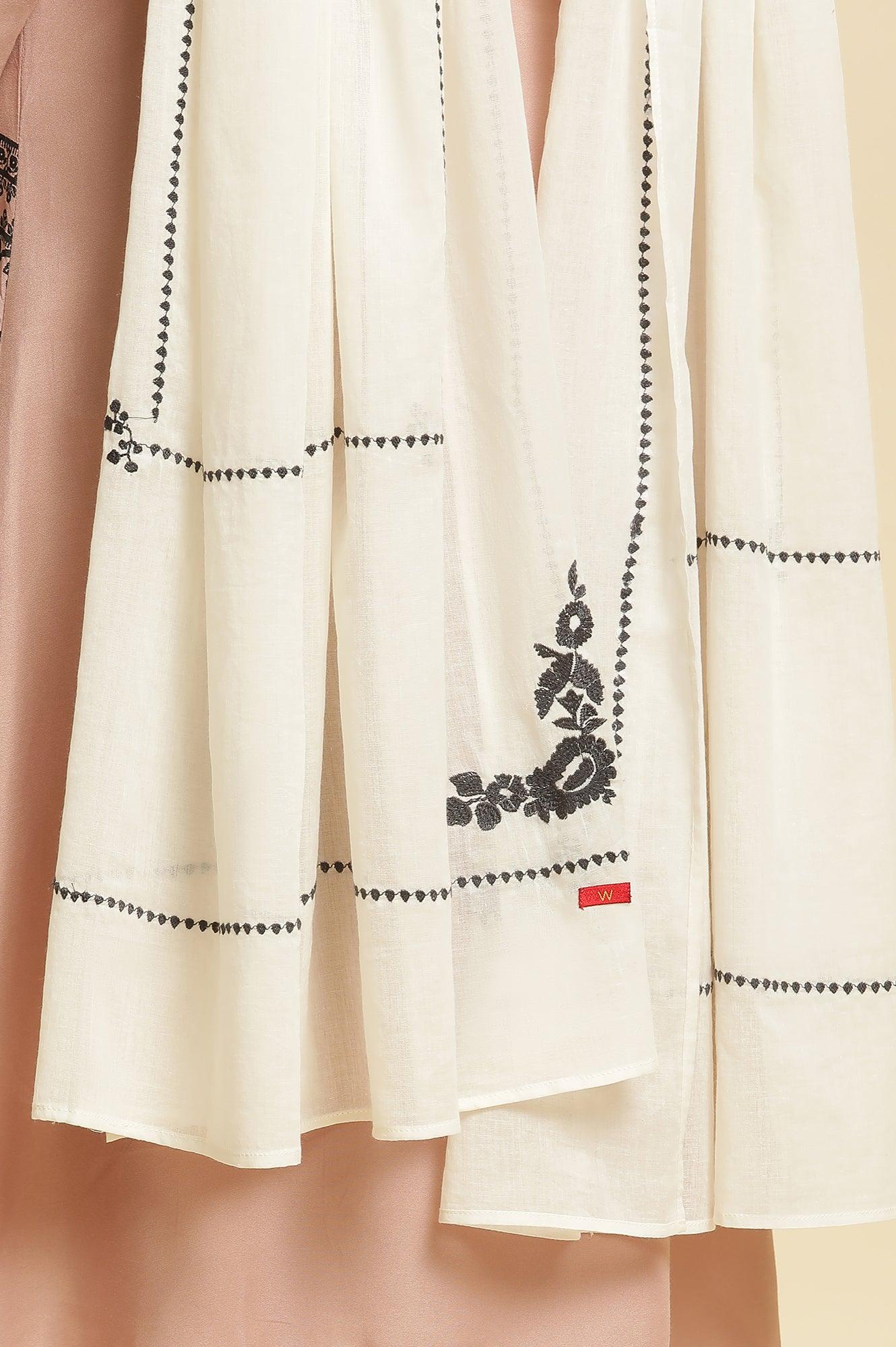 Pink Printed Kurta, Pants & Dupatta Set - wforwoman