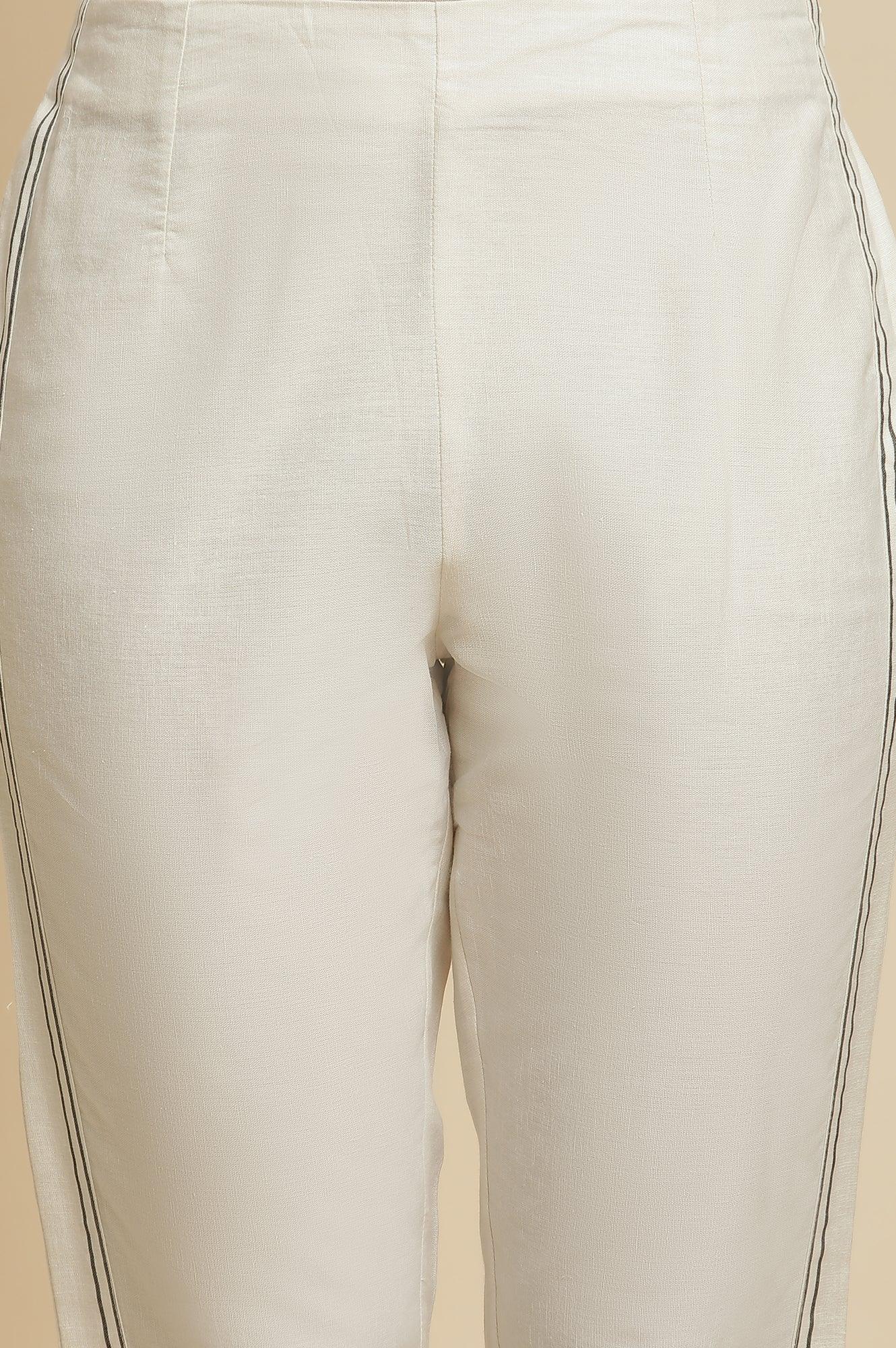 Green Printed Kurta, Pants & Dupatta - wforwoman