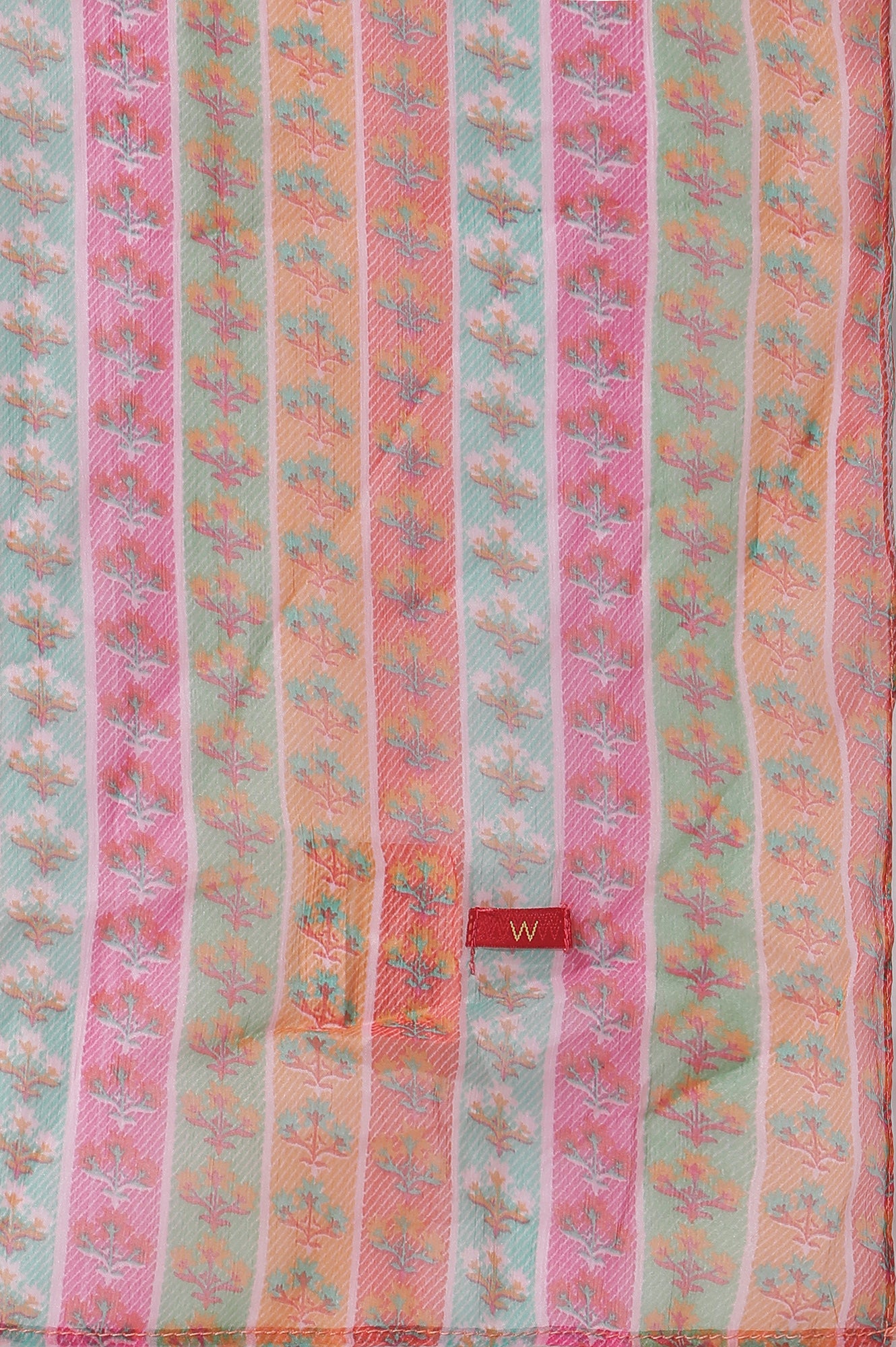 Pink Gathered Embroidered Flared Kurta, Tights And Dupatta Set - wforwoman