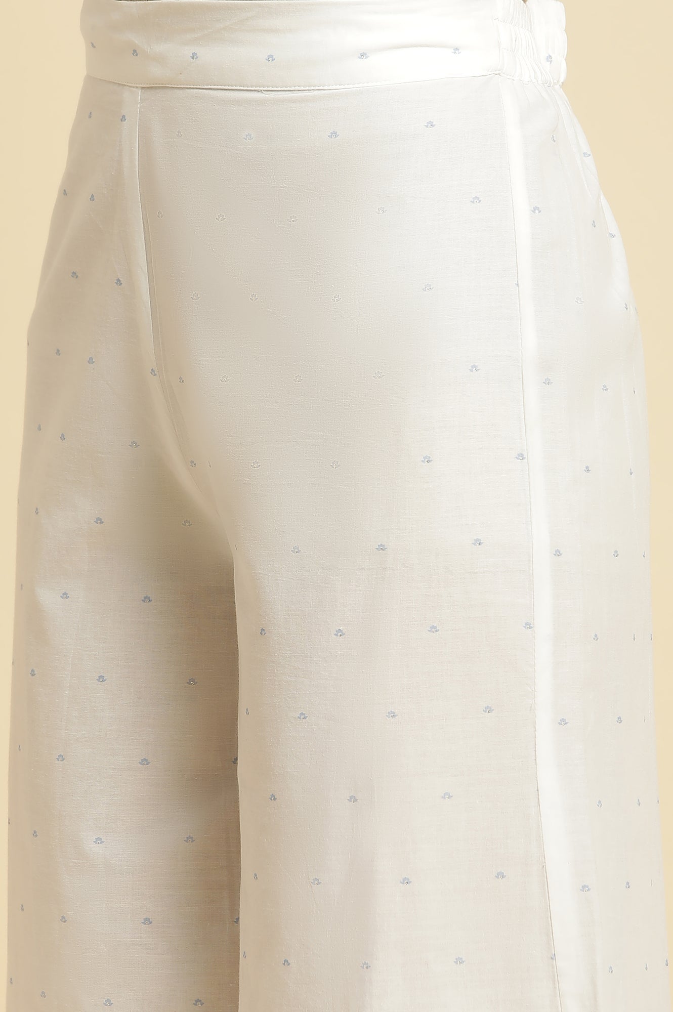 Blue Printed Kurta & Parallel Pants Set