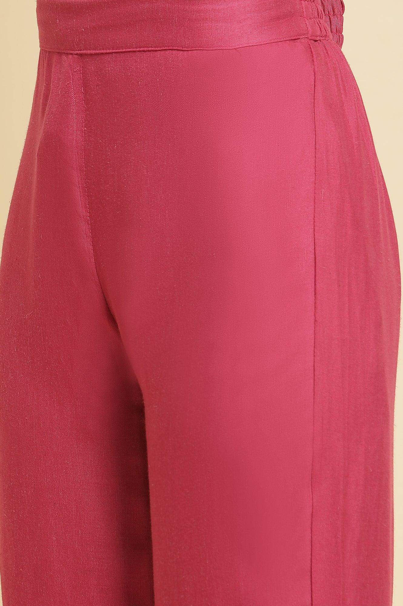 Light Blue Printed Kurta, Parallel Pants & Dupatta - wforwoman