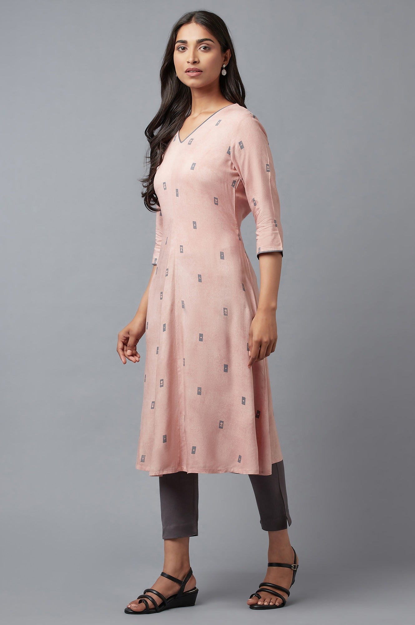 Salmon Pink kurta & Pants Set