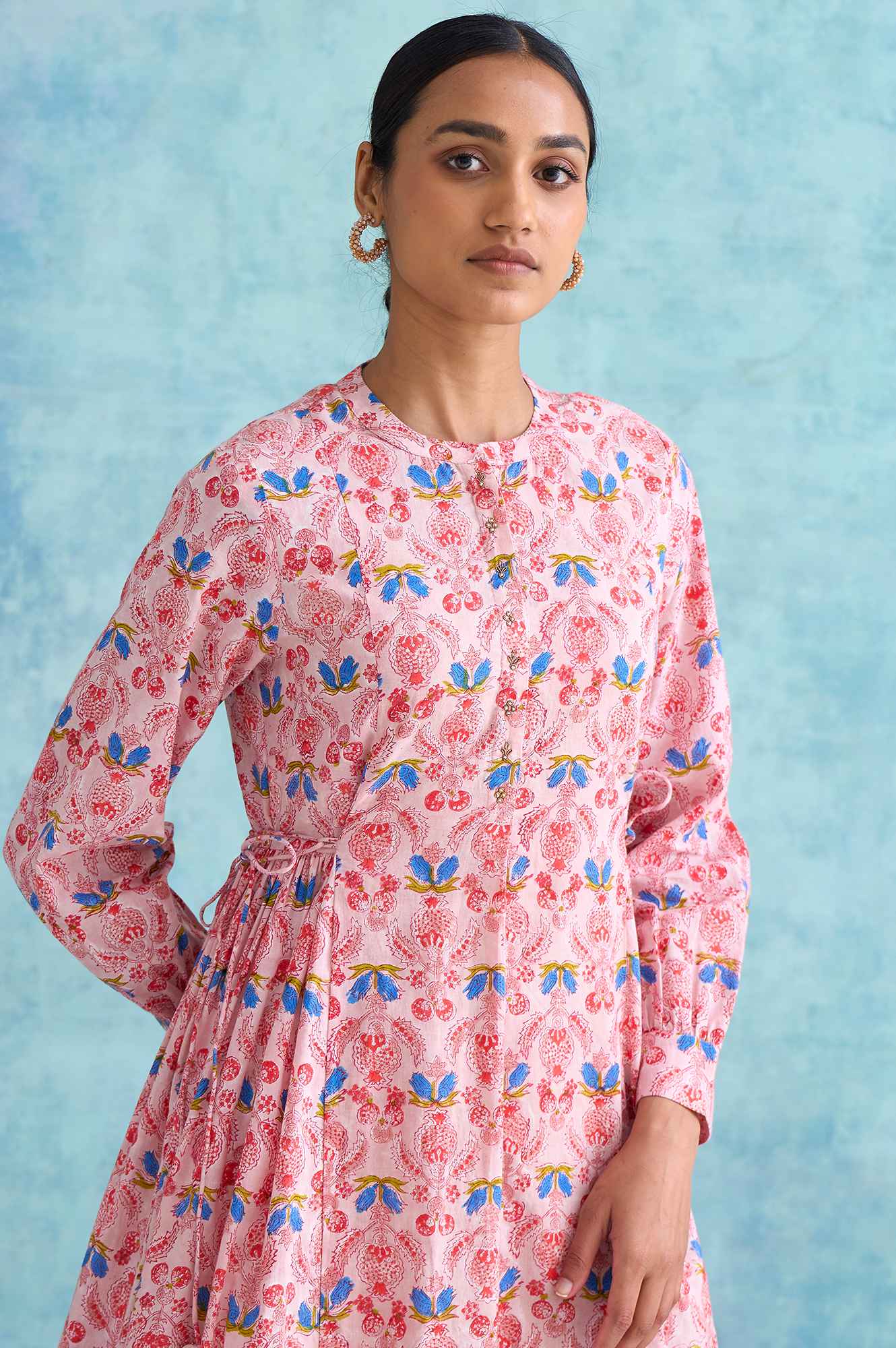 Folksong By W Soft Multicoloured Handblock Print Dress