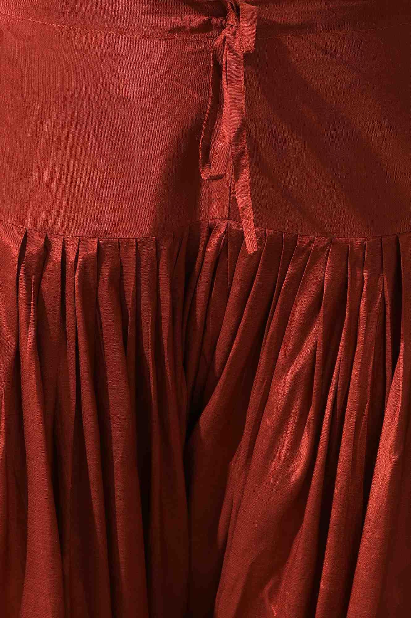 Red Solid Salwar - wforwoman