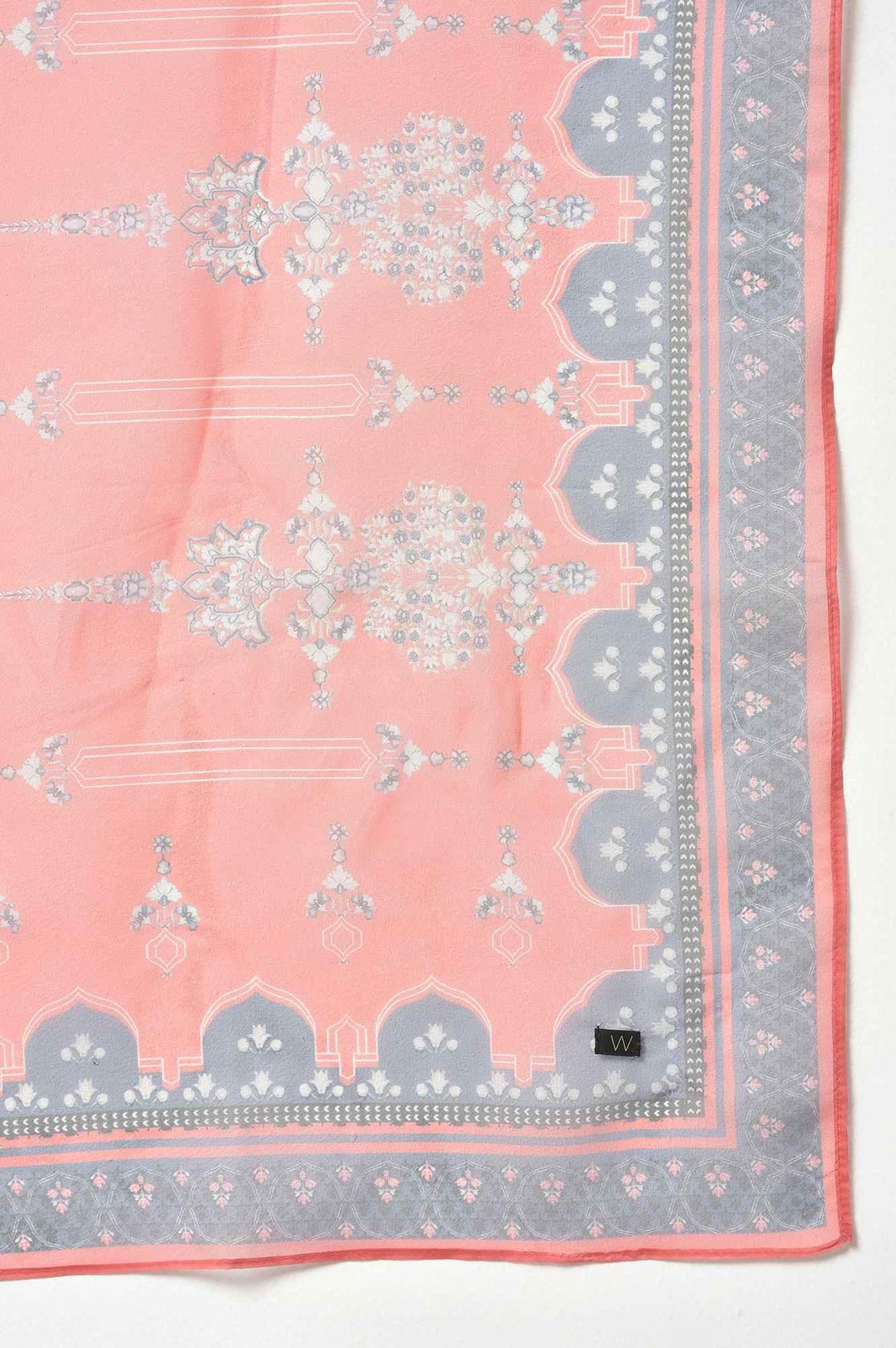 Dark Blue Festive Velvet kurta With Shantung Sharara And Coral Dupatta - wforwoman