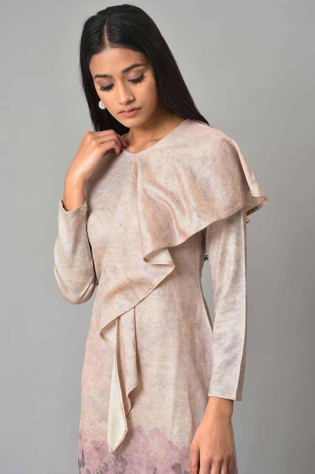 Pink Front Cascade Western Dress - wforwoman