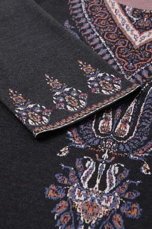 Plus Size Black Jacquard Winter kurta - wforwoman