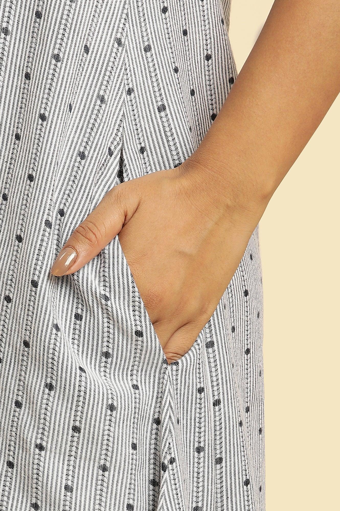 Blue Sleeveless Embroidered Western Dress - wforwoman