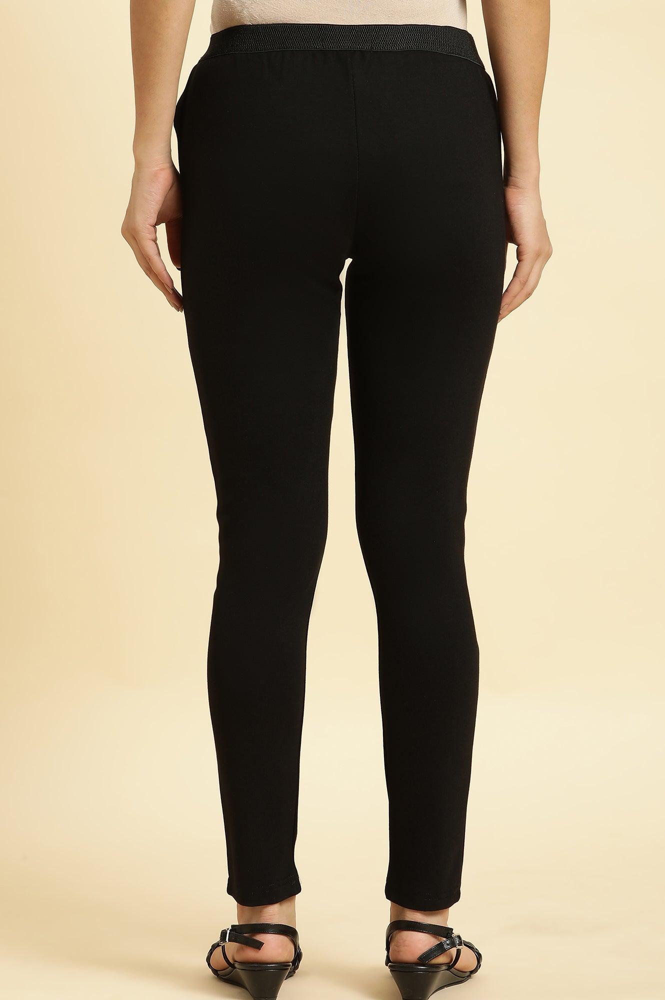 Black Basic Western Wear Leggings - wforwoman