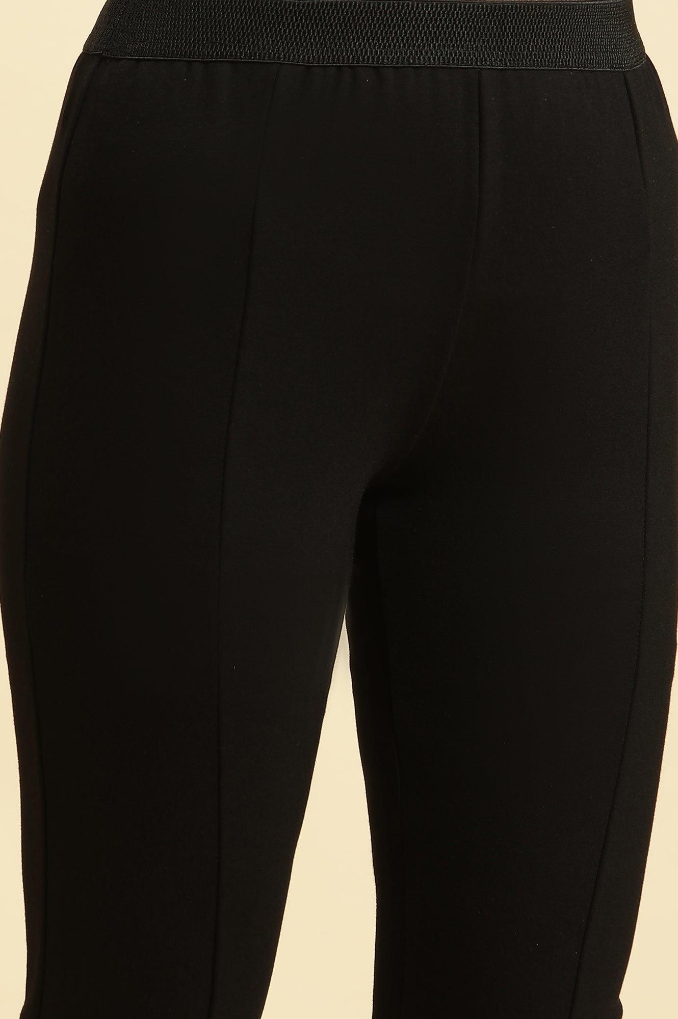 Black Basic Western Wear Leggings - wforwoman