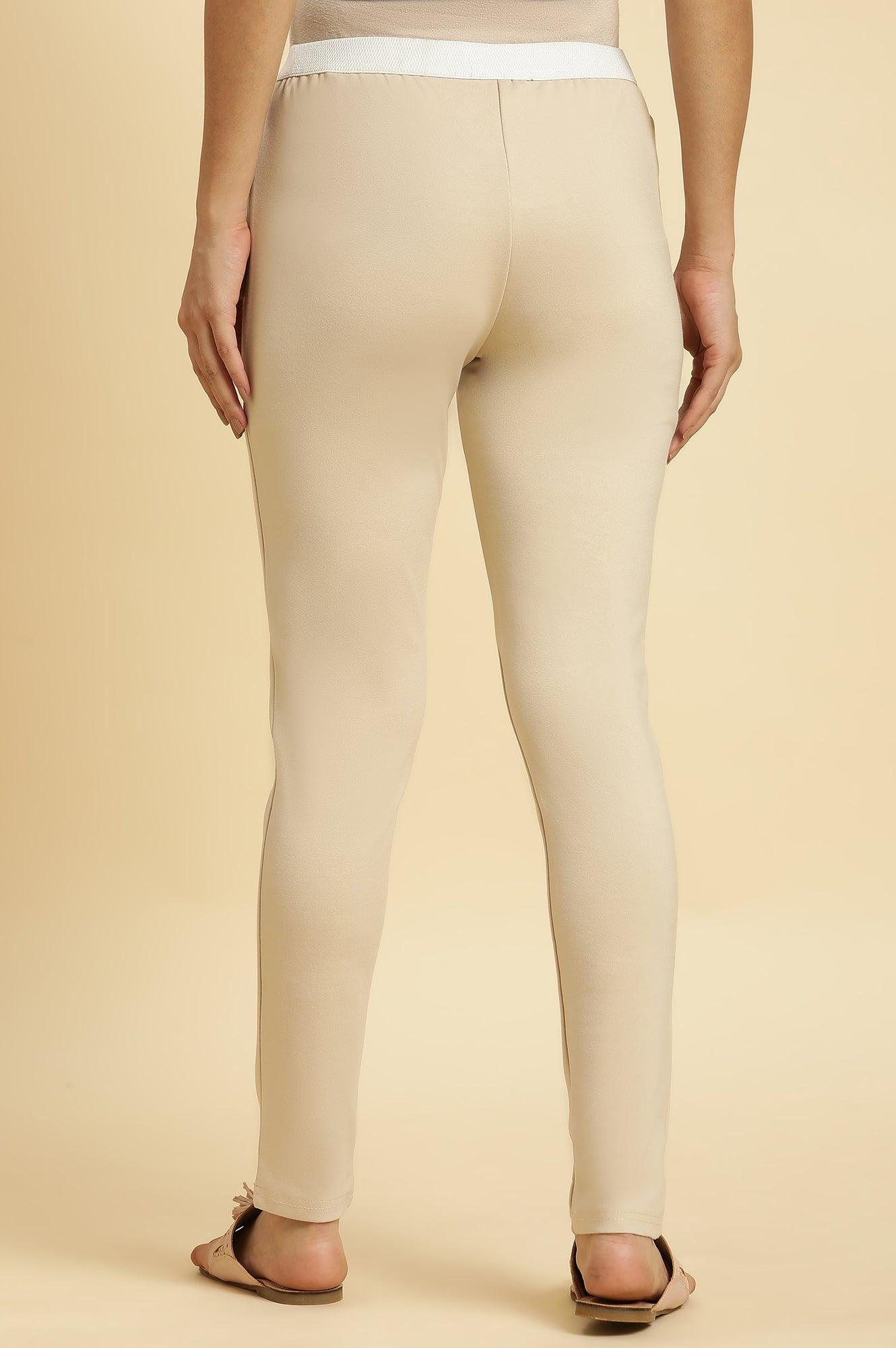 Beige Basic Western Wear Leggings - wforwoman