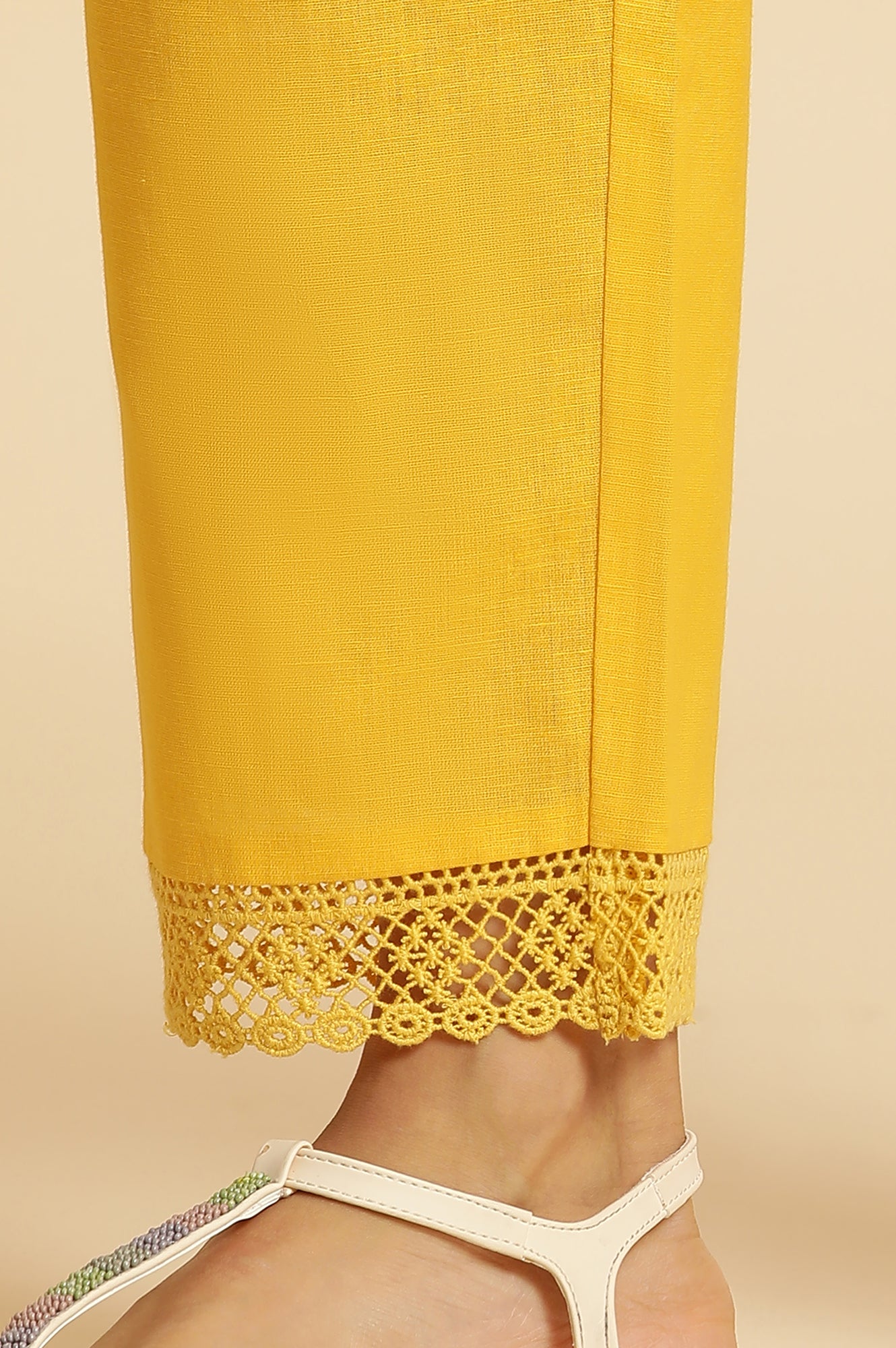 Bright Yellow Floral Printed Kurta & Pants Set