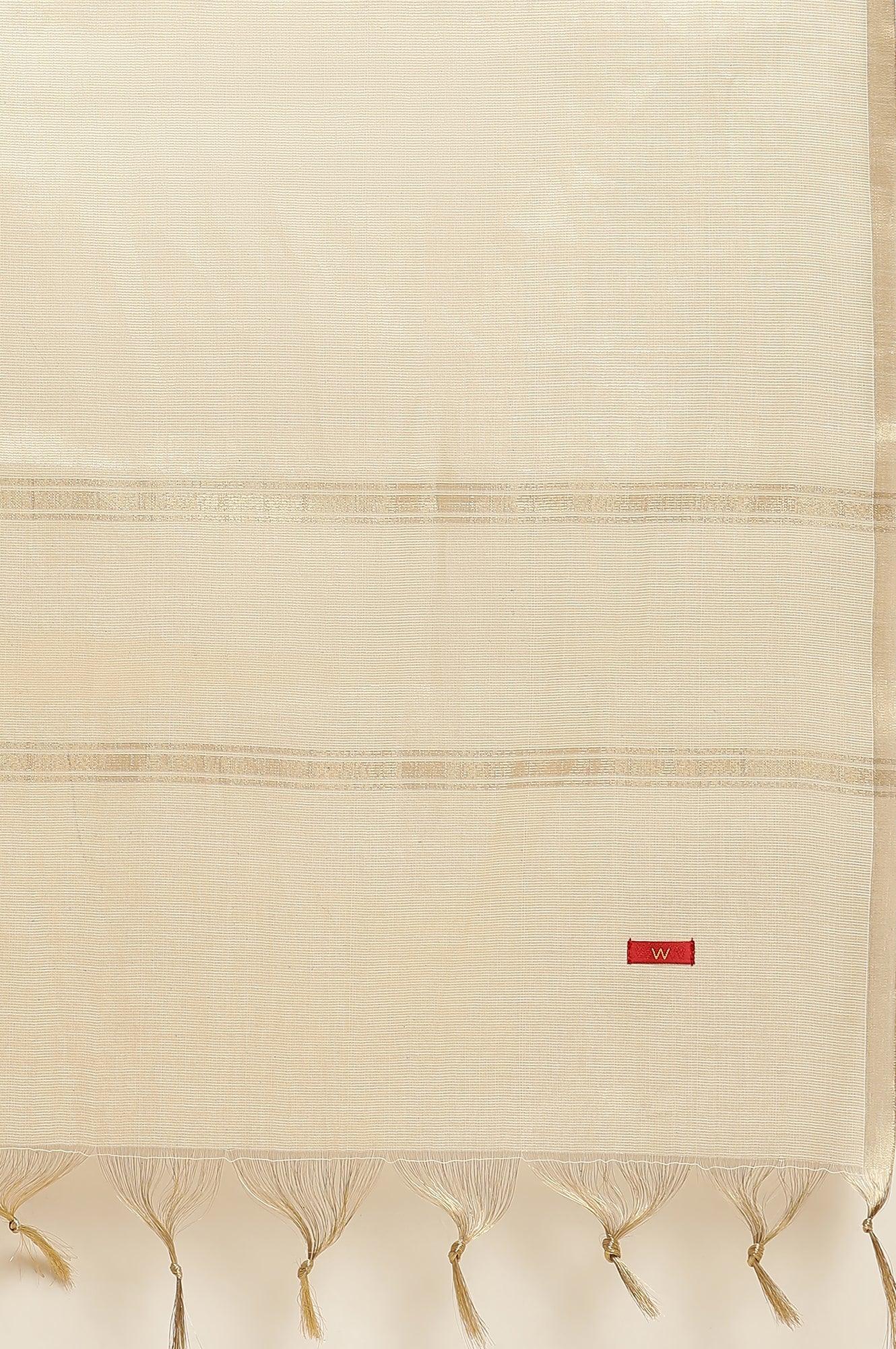 Red Panelled Embroidered Kurta, Slim Pants And Dupatta Set - wforwoman