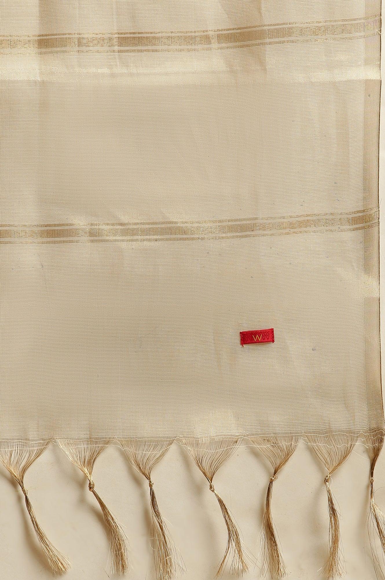 Purple Panelled Embroidered Kurta, Slim Pants And Dupatta Set - wforwoman