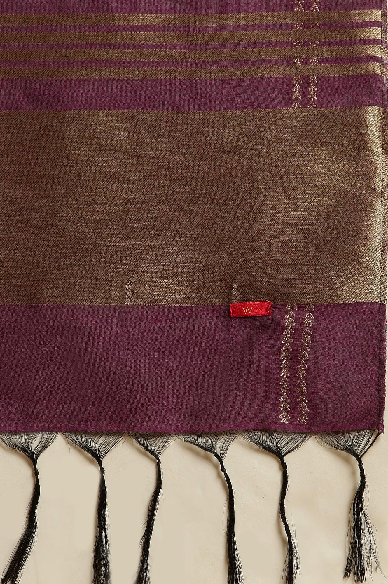 Purple Anarkali Festive Kurta, Parallel Pants And Dupatta Set - wforwoman