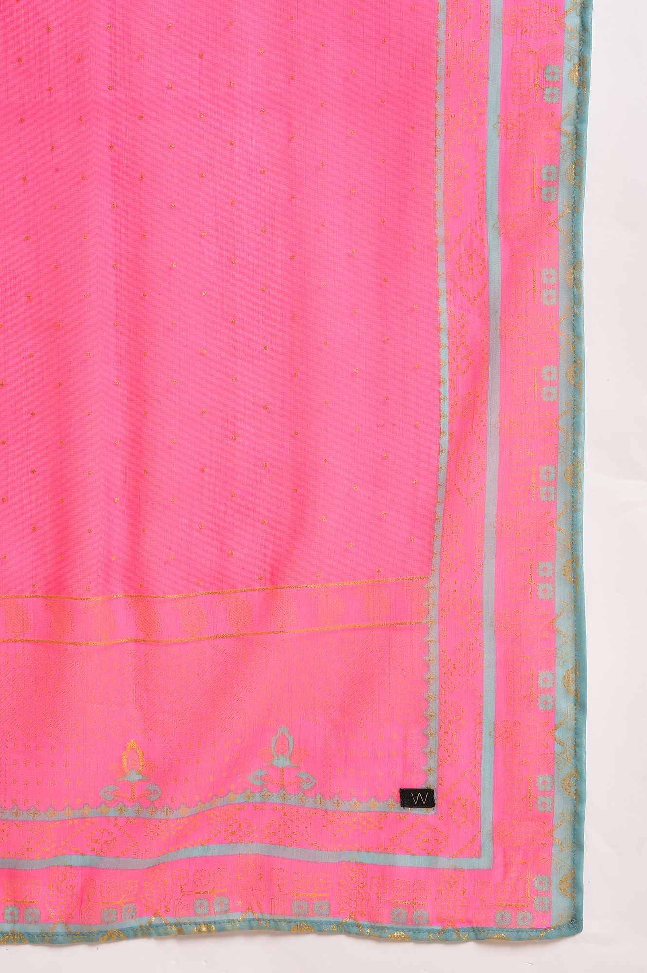 Navy Blue Festive kurta, Embroidered Salwar & Dupatta - wforwoman