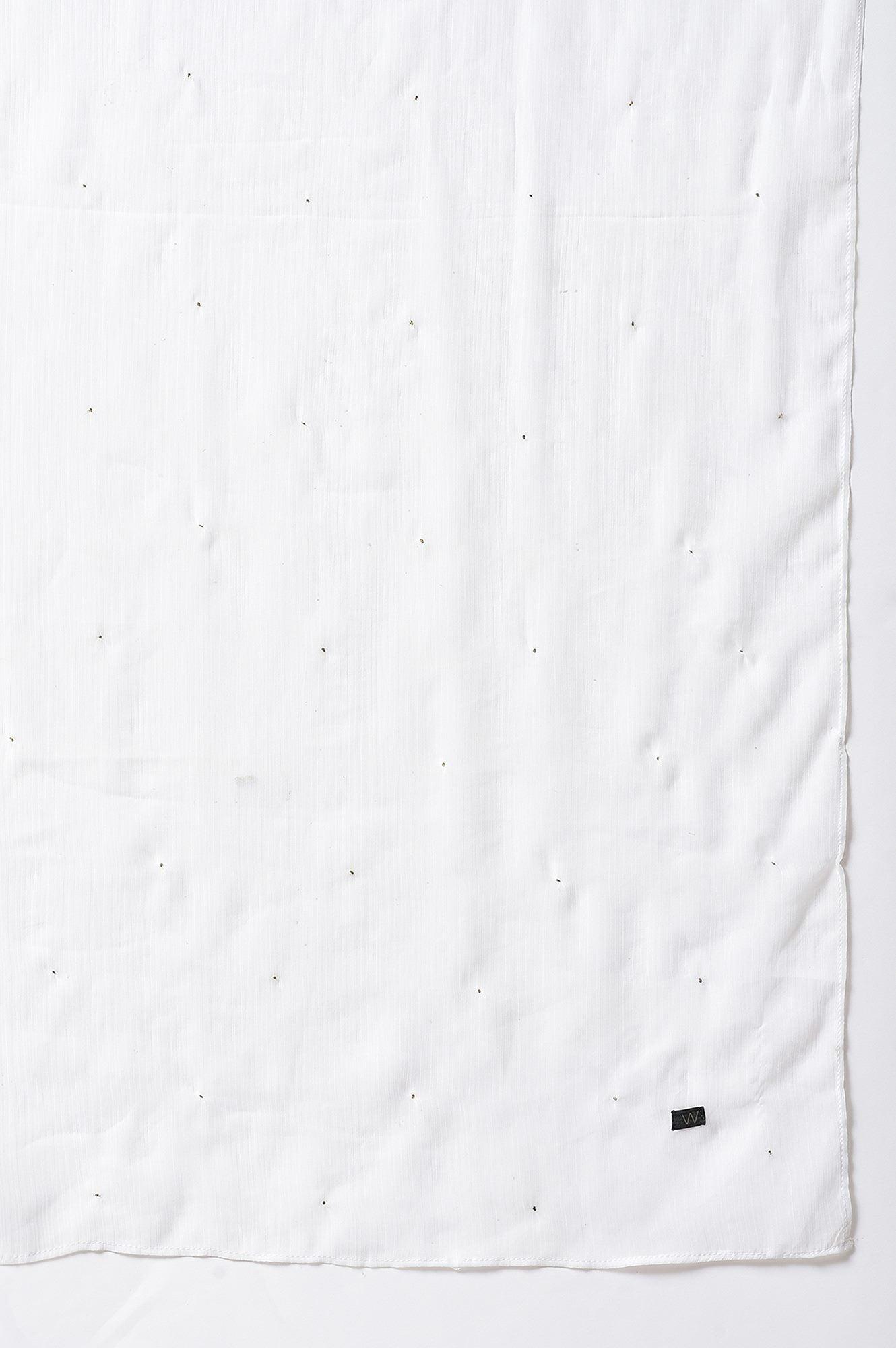 Ecru & Blue Floral Georgette kurta With Parallel Pants And Dupatta - wforwoman