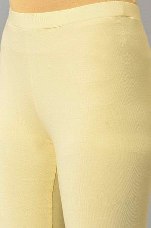 Yellow Cotton Jersey Tights