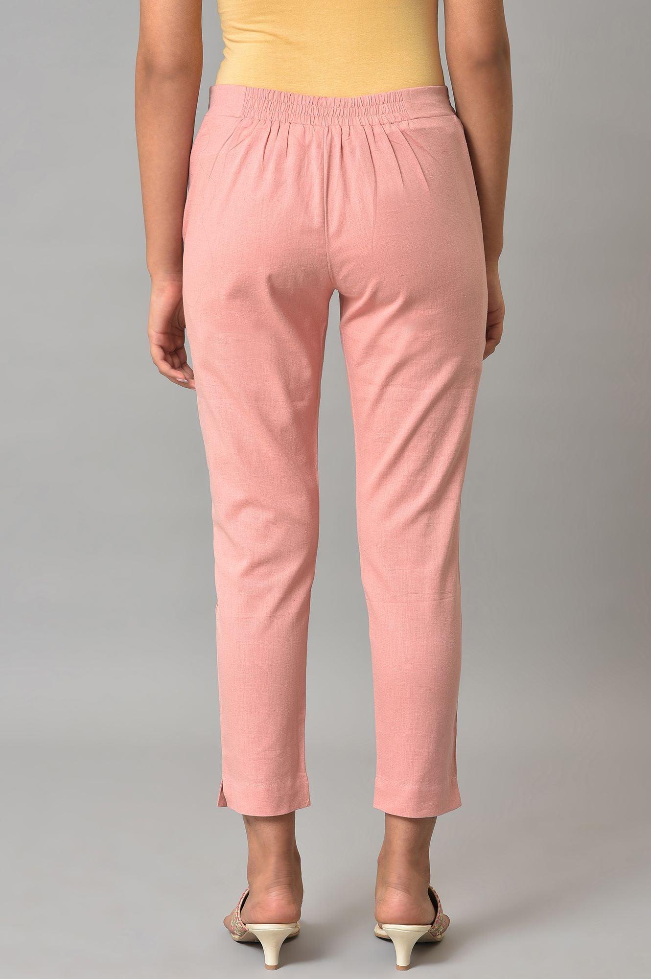 Coral Solid Slim Pants - wforwoman