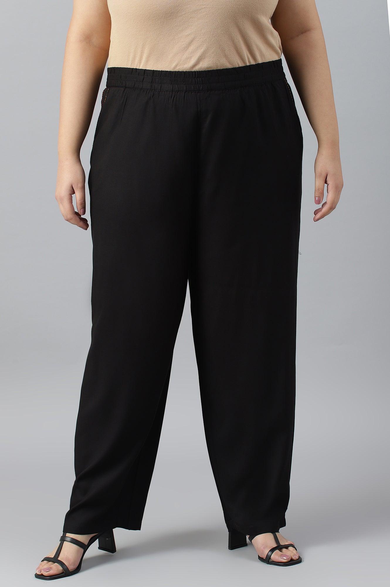 black dress pants for women plus size Karen Kane Women's Emily Straight Leg - Timeless style meets advanced compression ponte in the Classic Trouser Pants in Plus Size by NYDJ FAVIPT Women Plus Size Dress