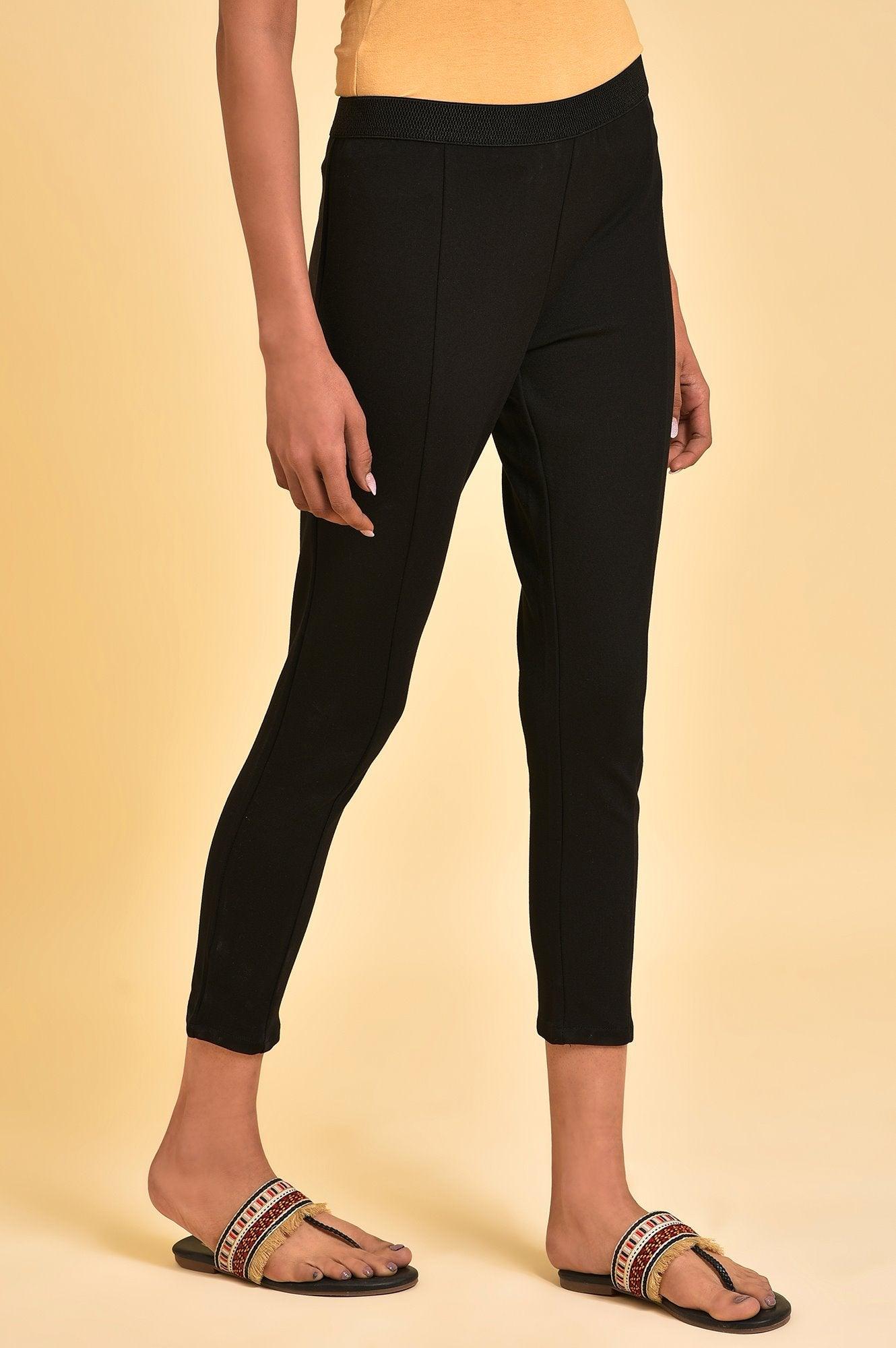Black Fitted Jeggings - wforwoman